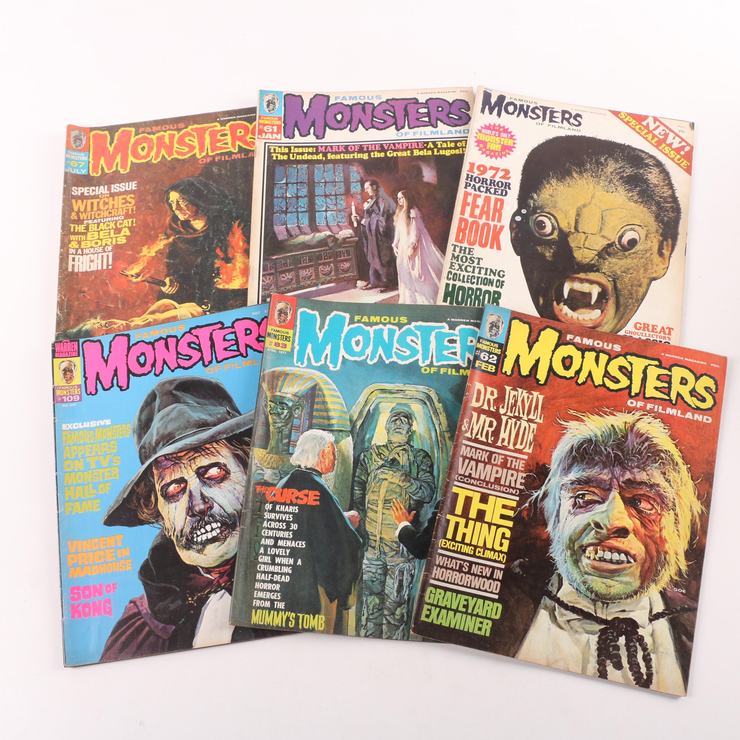 1960s and '70s Monsters Magazines including "Famous Monsters of Filmland"