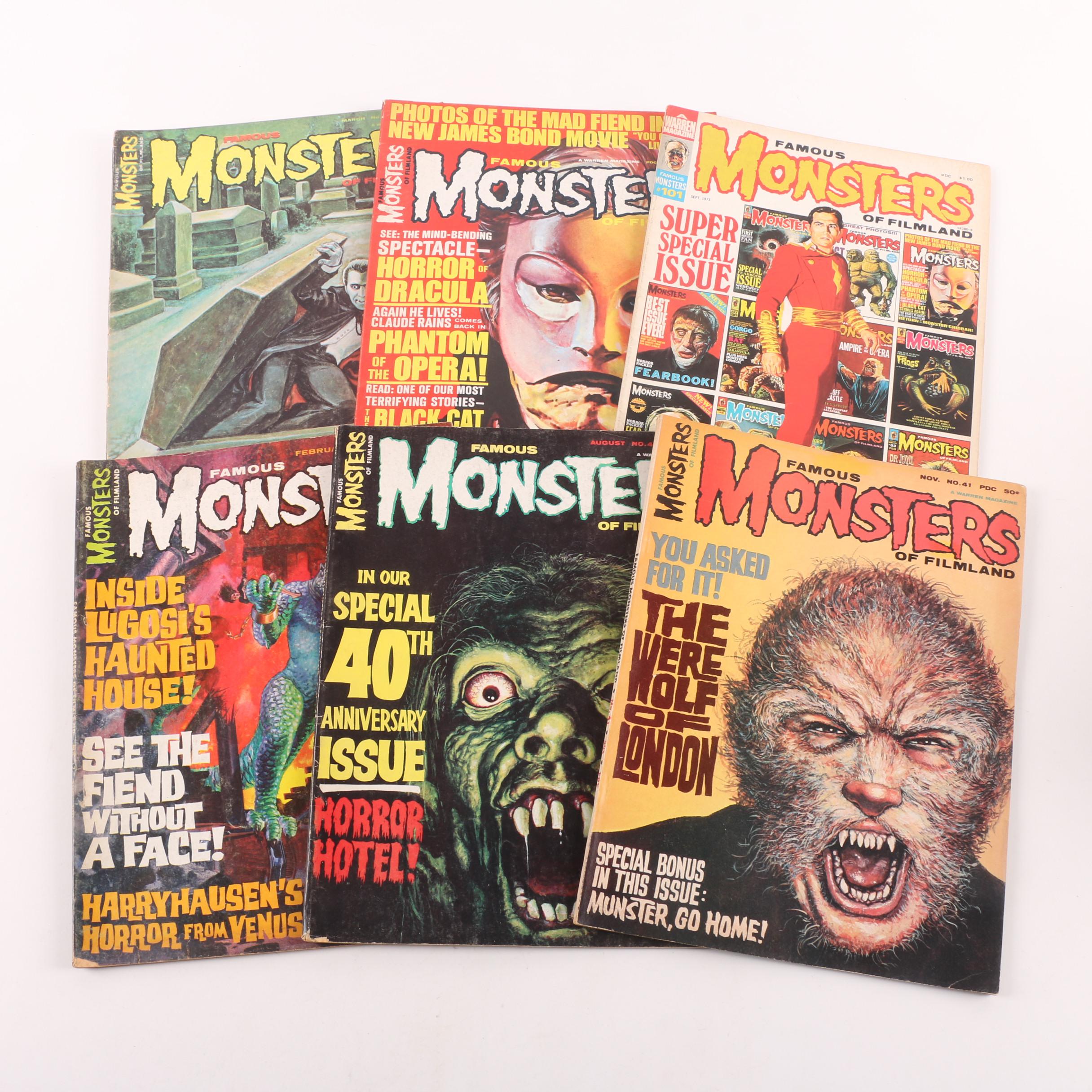 1960s and '70s Monsters Magazines including "Famous Monsters of Filmland"