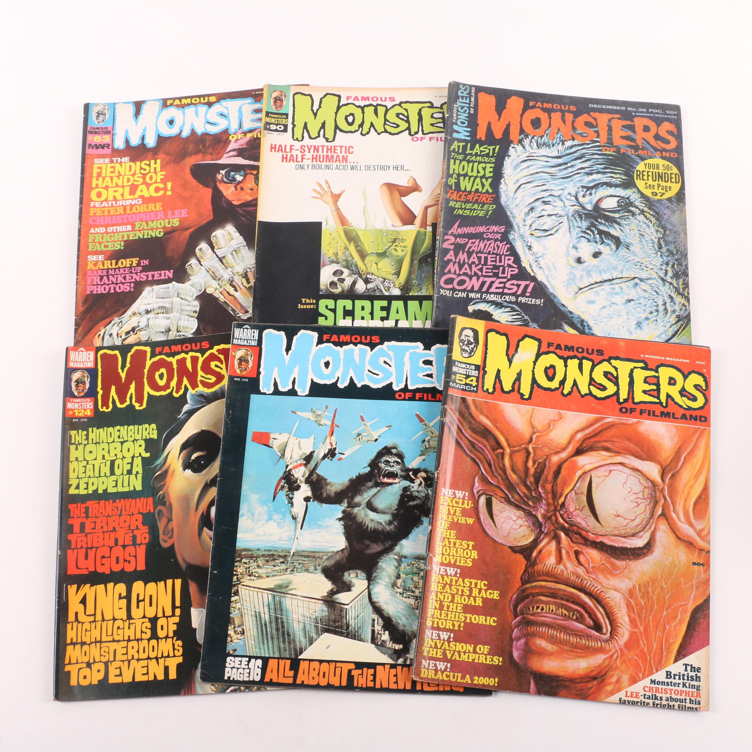 1960s and '70s Monsters Magazines including "Famous Monsters of Filmland"
