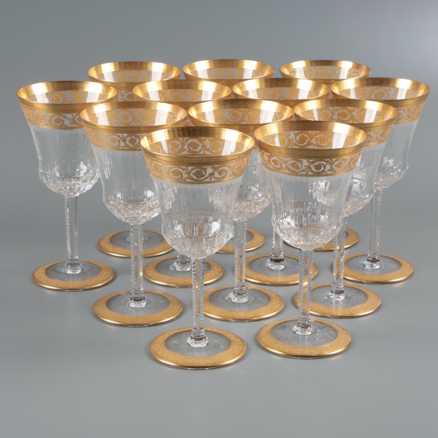 St. Louis "Thistle" Crystal Water Goblets
