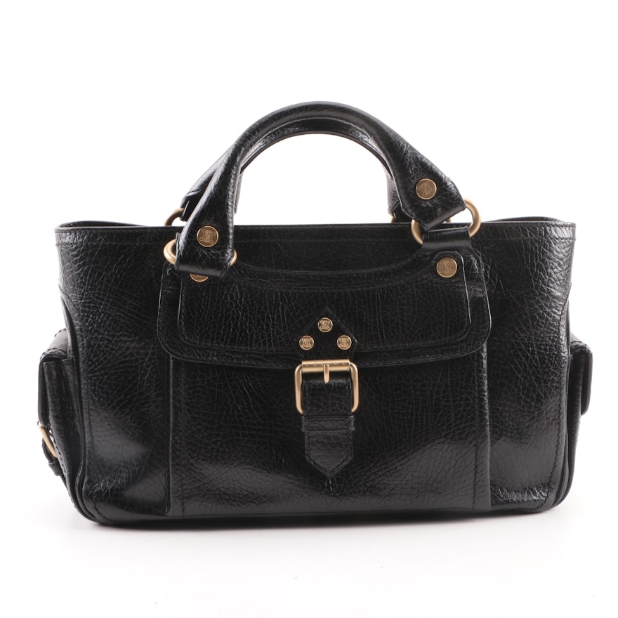 Céline Black Leather Boogie Bag