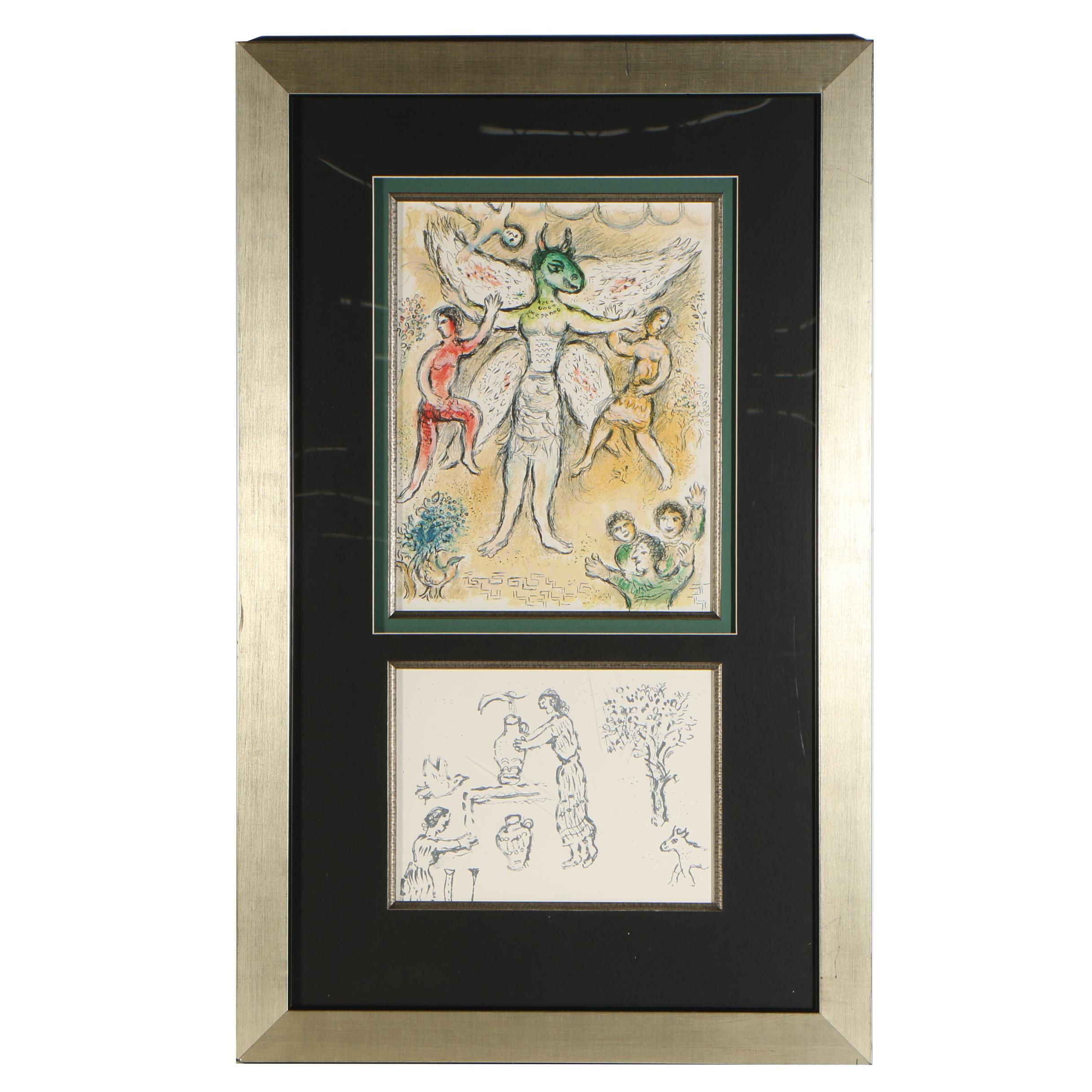 Photomechanical Prints after Marc Chagall from "Homer, L'Odyssée"