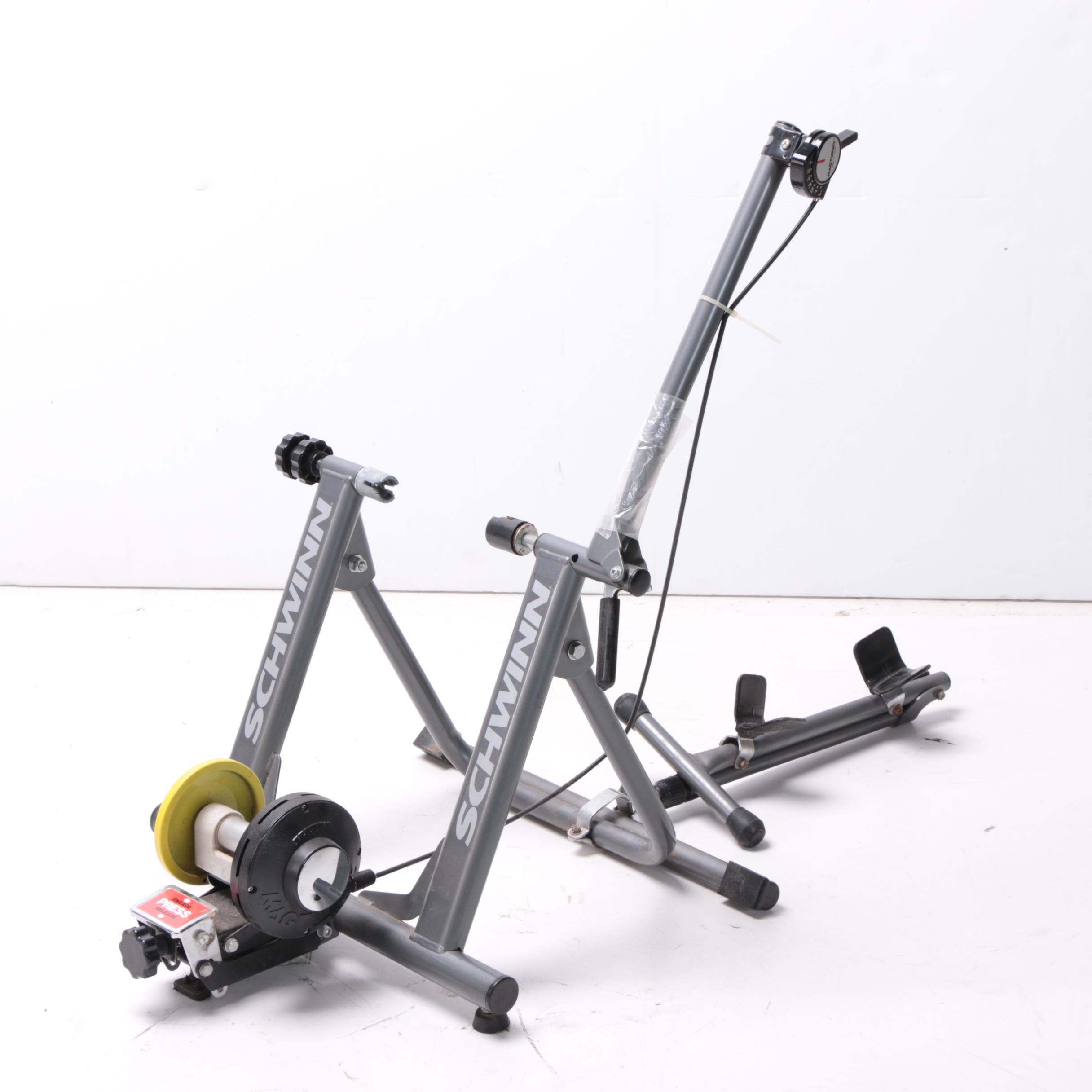 Pinarello Treviso Italia Bicycle and Schwinn Mag Turbo Bike Trainer