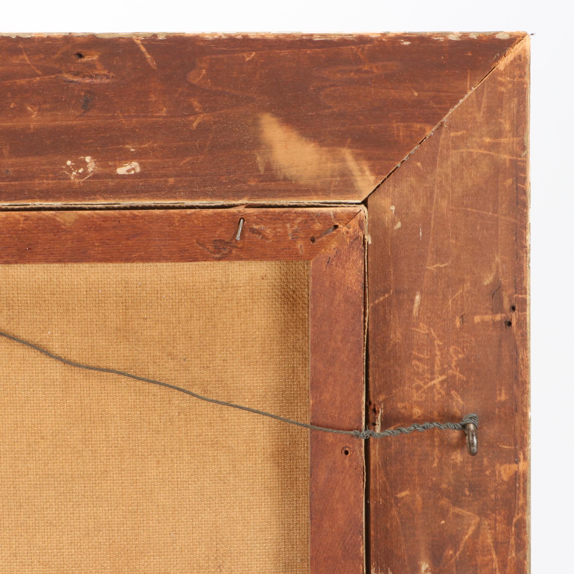 T. Bailey Oil Painting of Harbor Scene