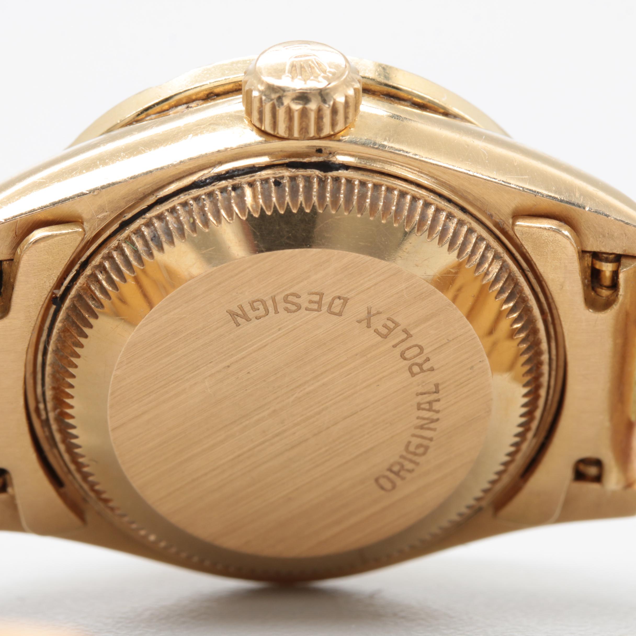 Rolex Datejust 18K Yellow Gold 3.01 CTW Diamond and Emerald Watch