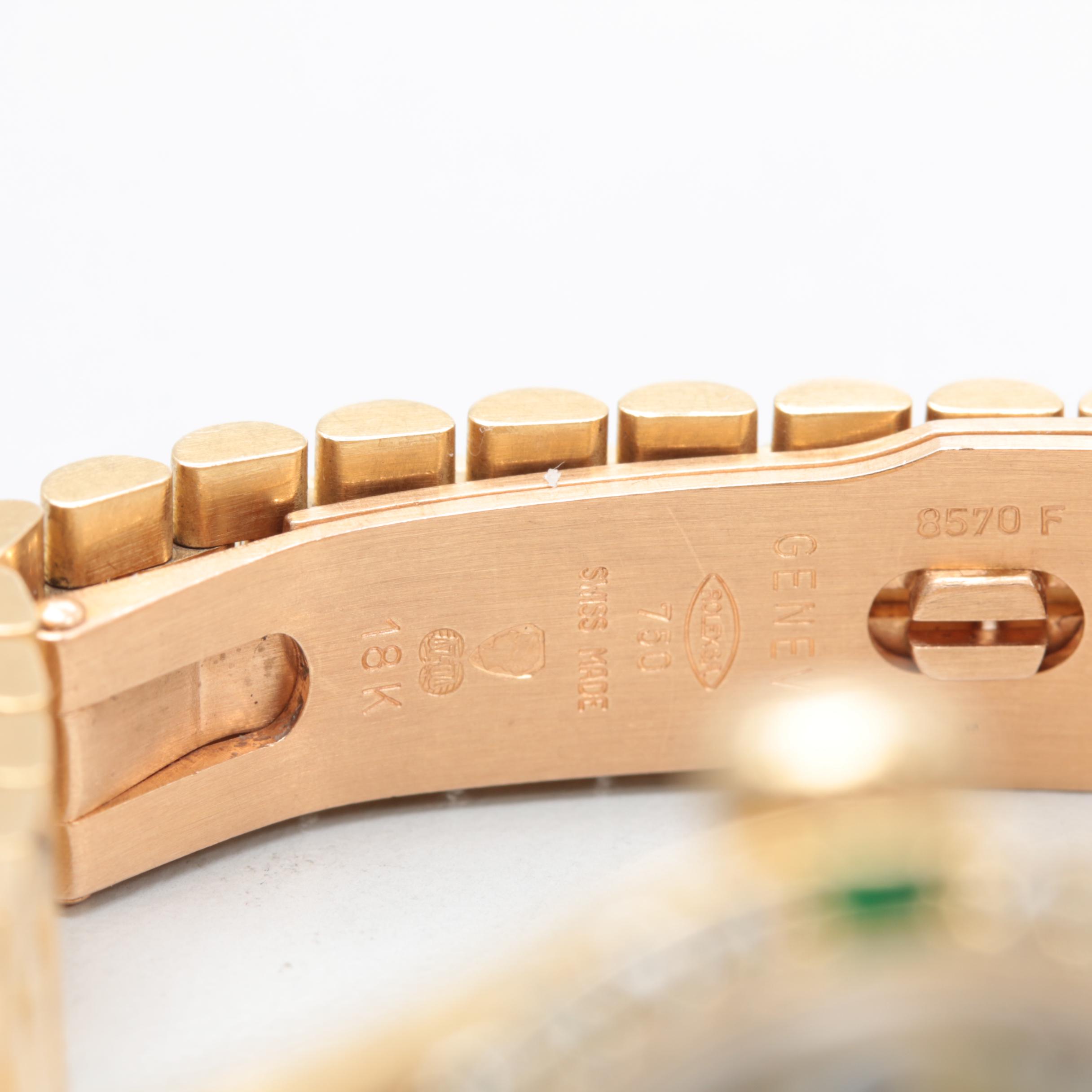 Rolex Datejust 18K Yellow Gold 3.01 CTW Diamond and Emerald Watch