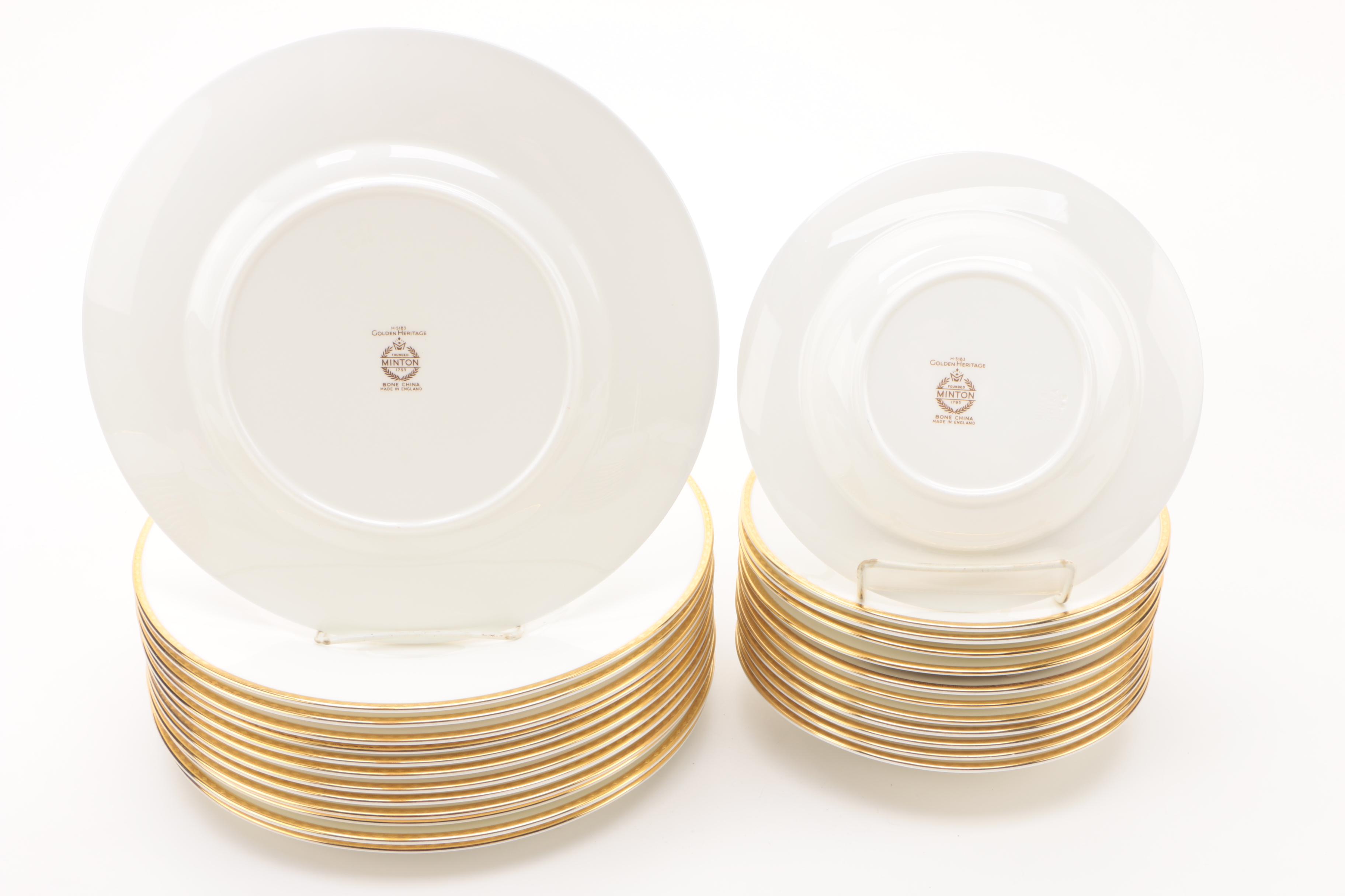 Vintage Minton "Golden Heritage" Bone China Dinnerware c. 1957-79