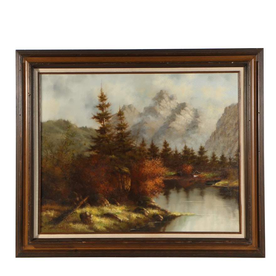 Hans Runge Landscape Oil Painting