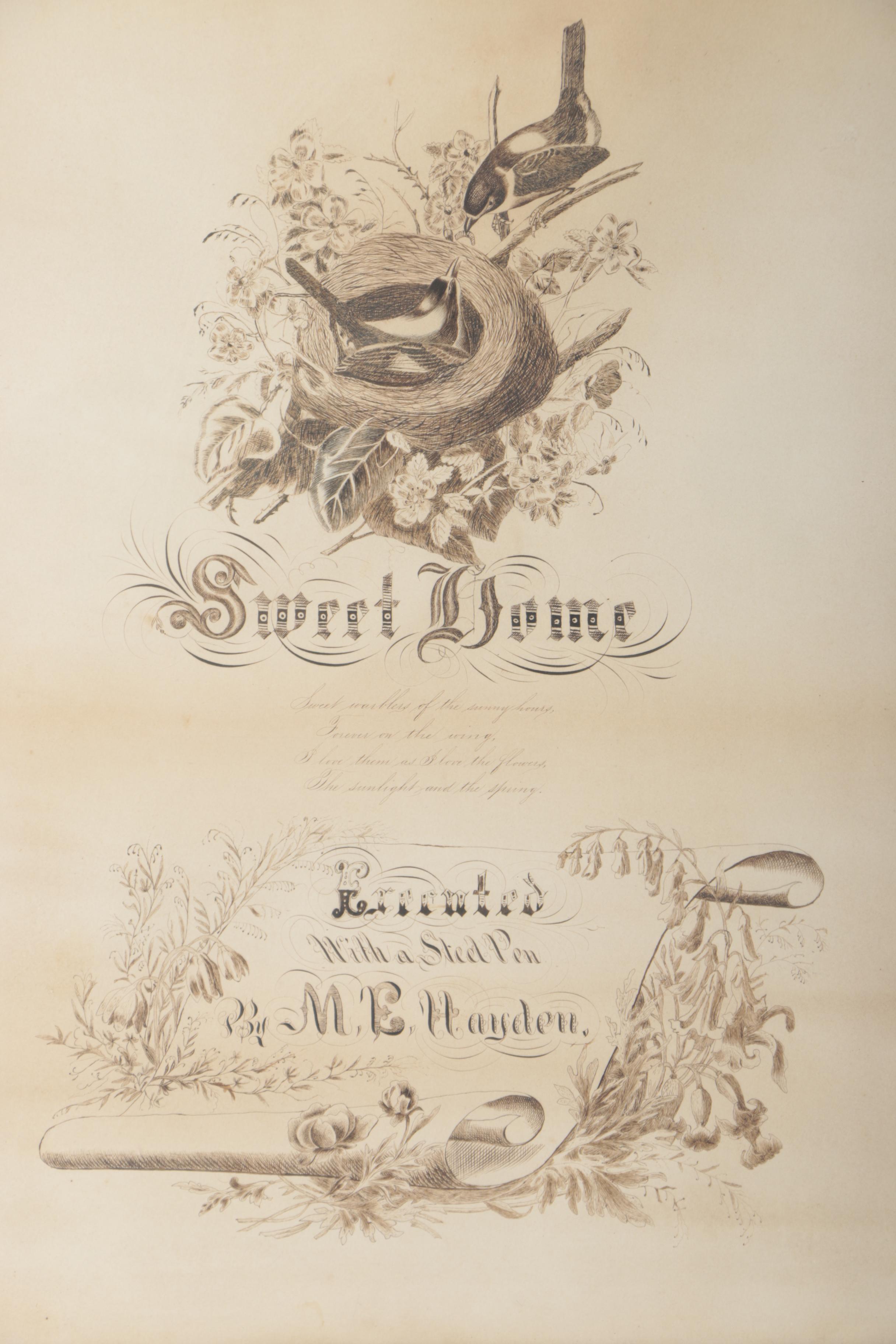 M.E. Hayden Spencerian Ink Composition