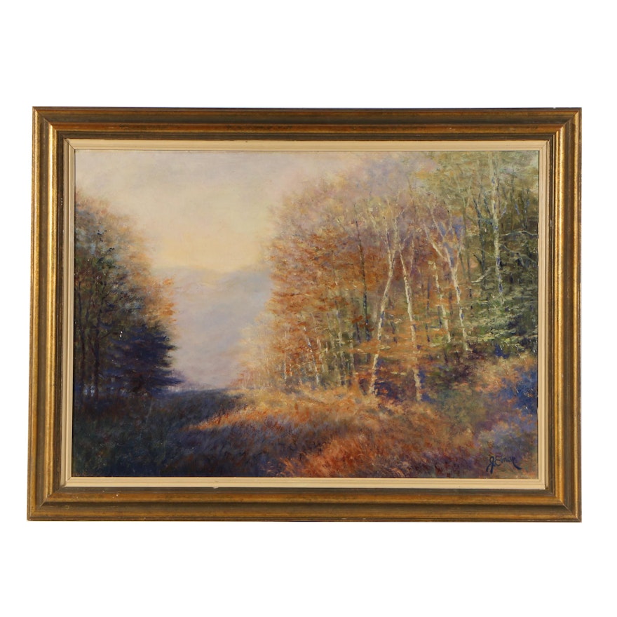 J. Elmer Oil Painting "Great Eastern Gorge"