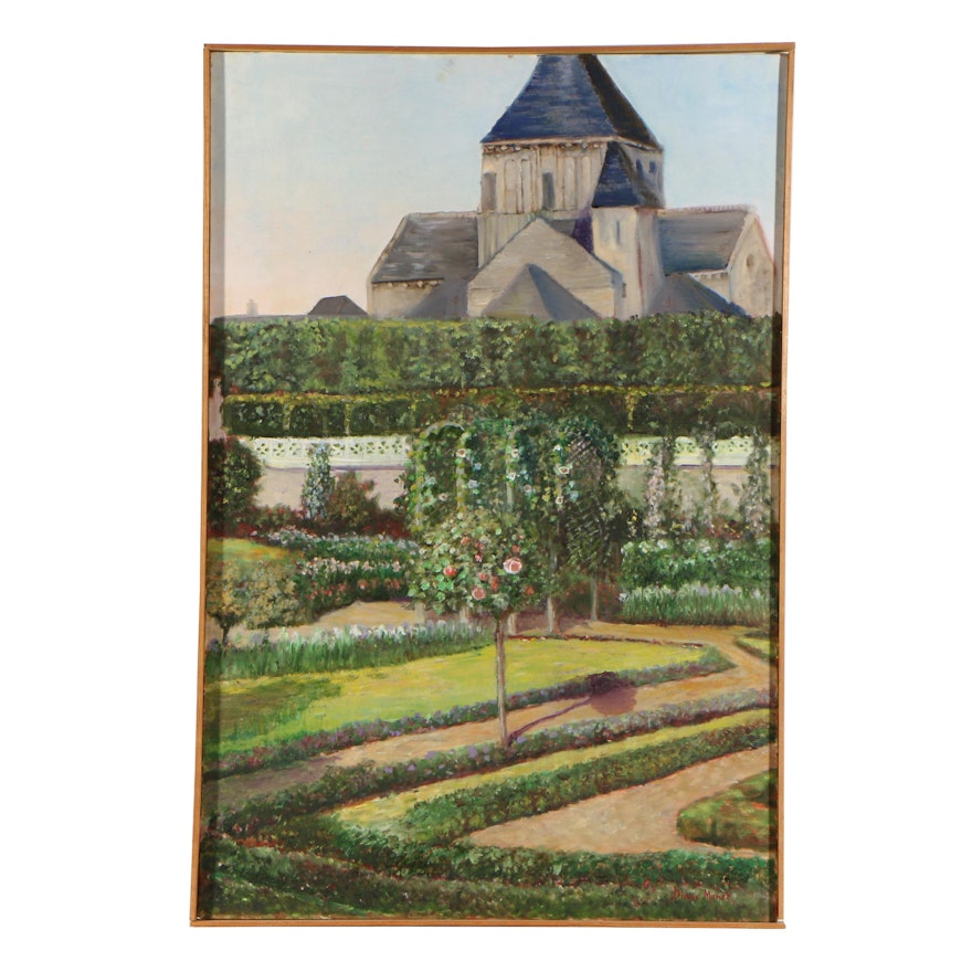 Diane Monet Oil Painting of Garden