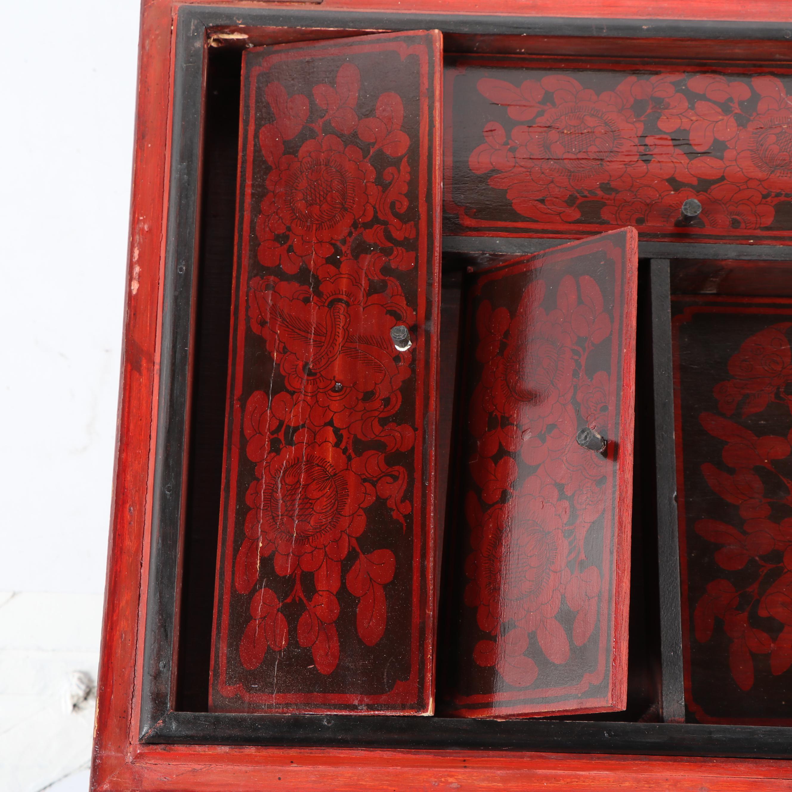 Vintage Chinese Red Lacquered Chest