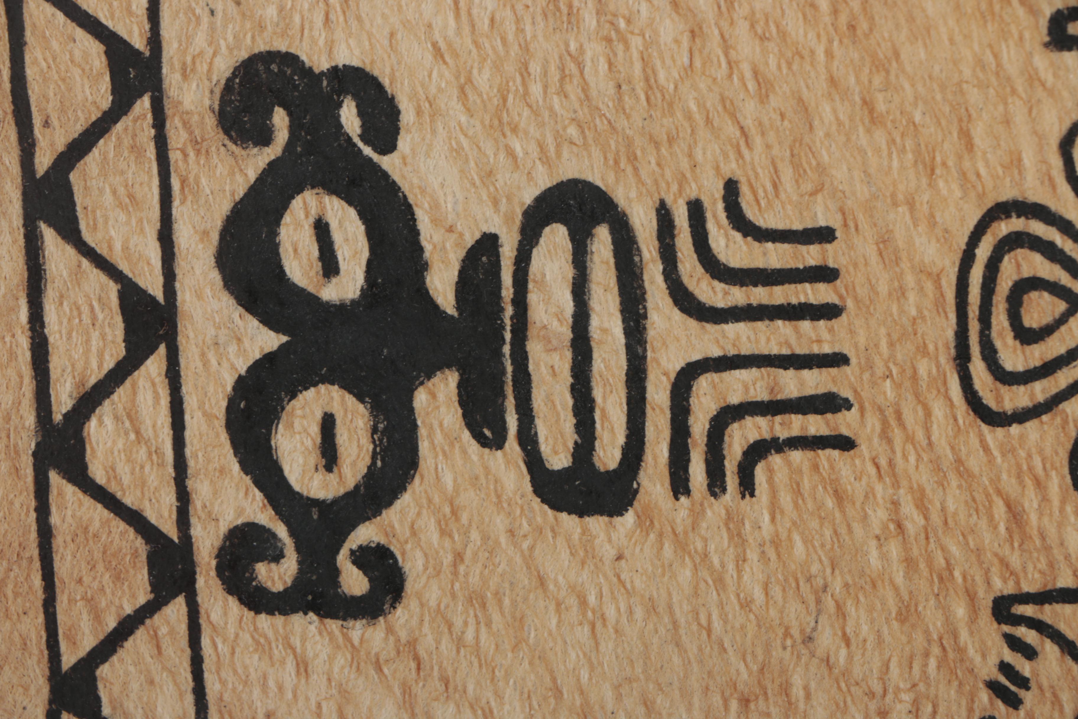 South American Style Relief Print on Handmade Paper