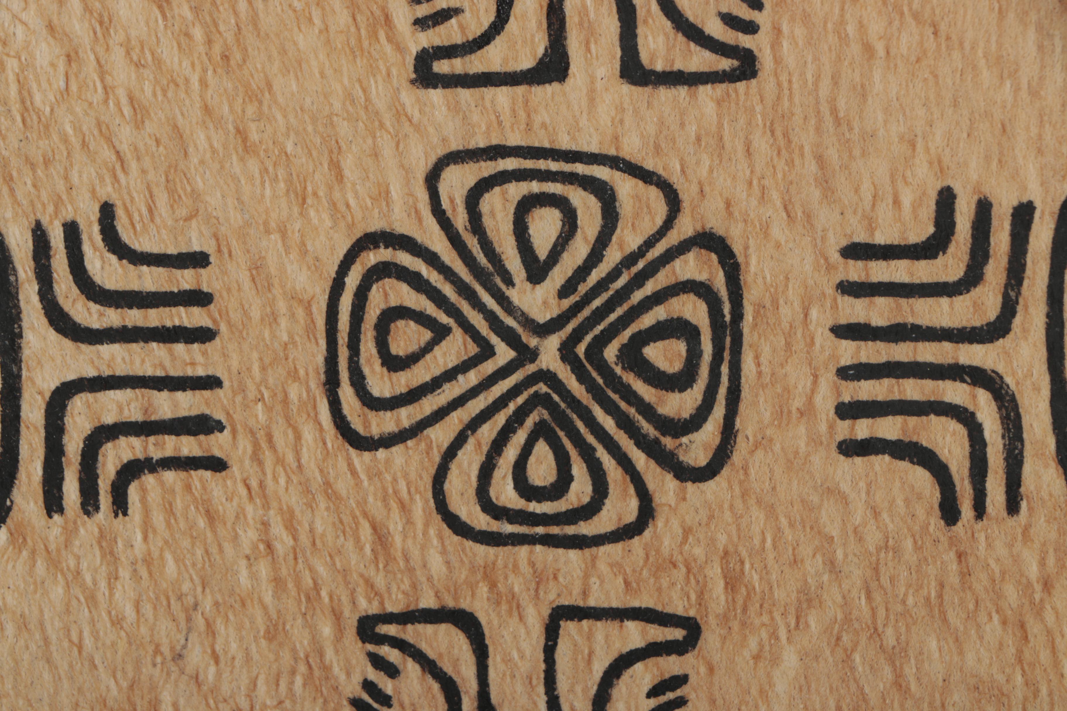 South American Style Relief Print on Handmade Paper