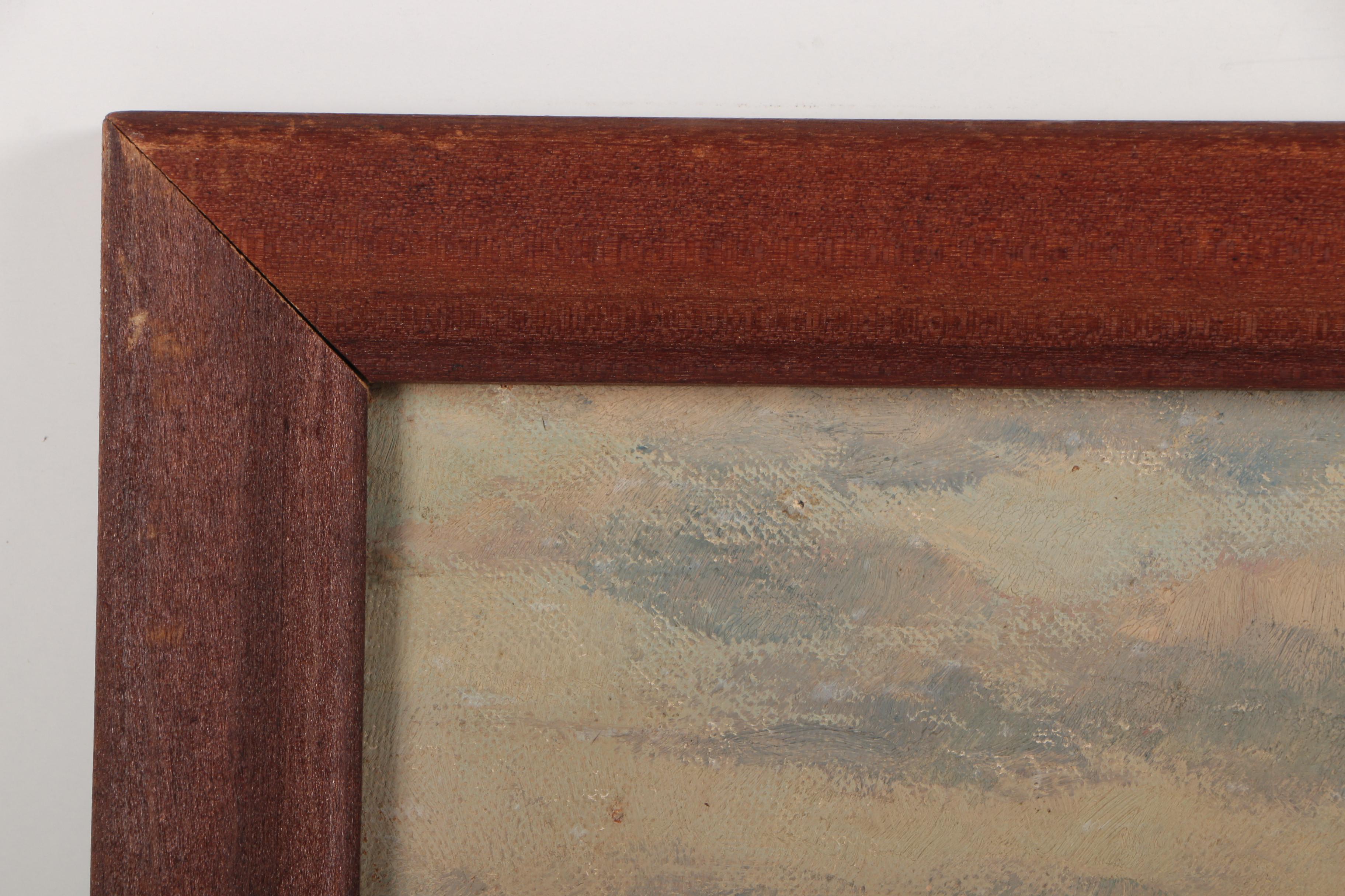 June Baker Winter Scene Oil Painting