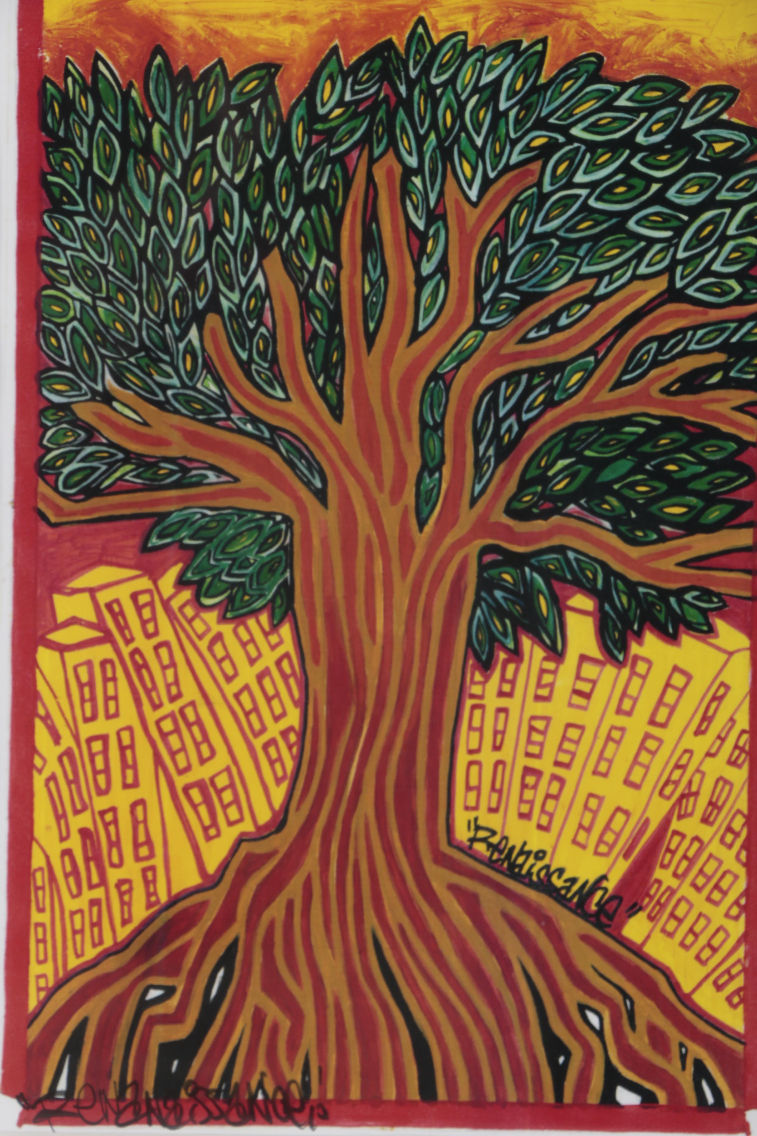 Samuel Renaissance Offset Lithograph "Routes"