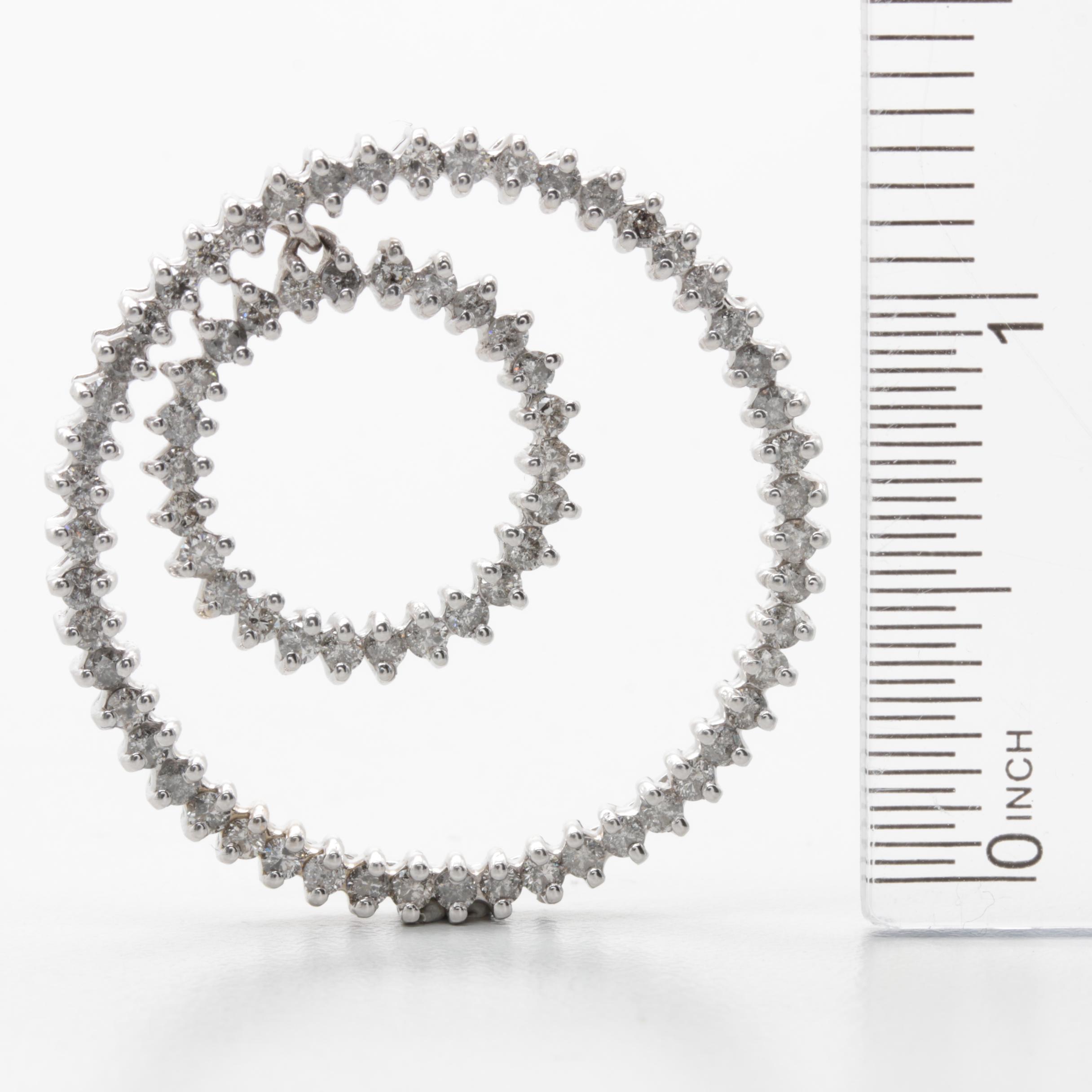 14K White Gold 1.98 CTW Diamond Pendant
