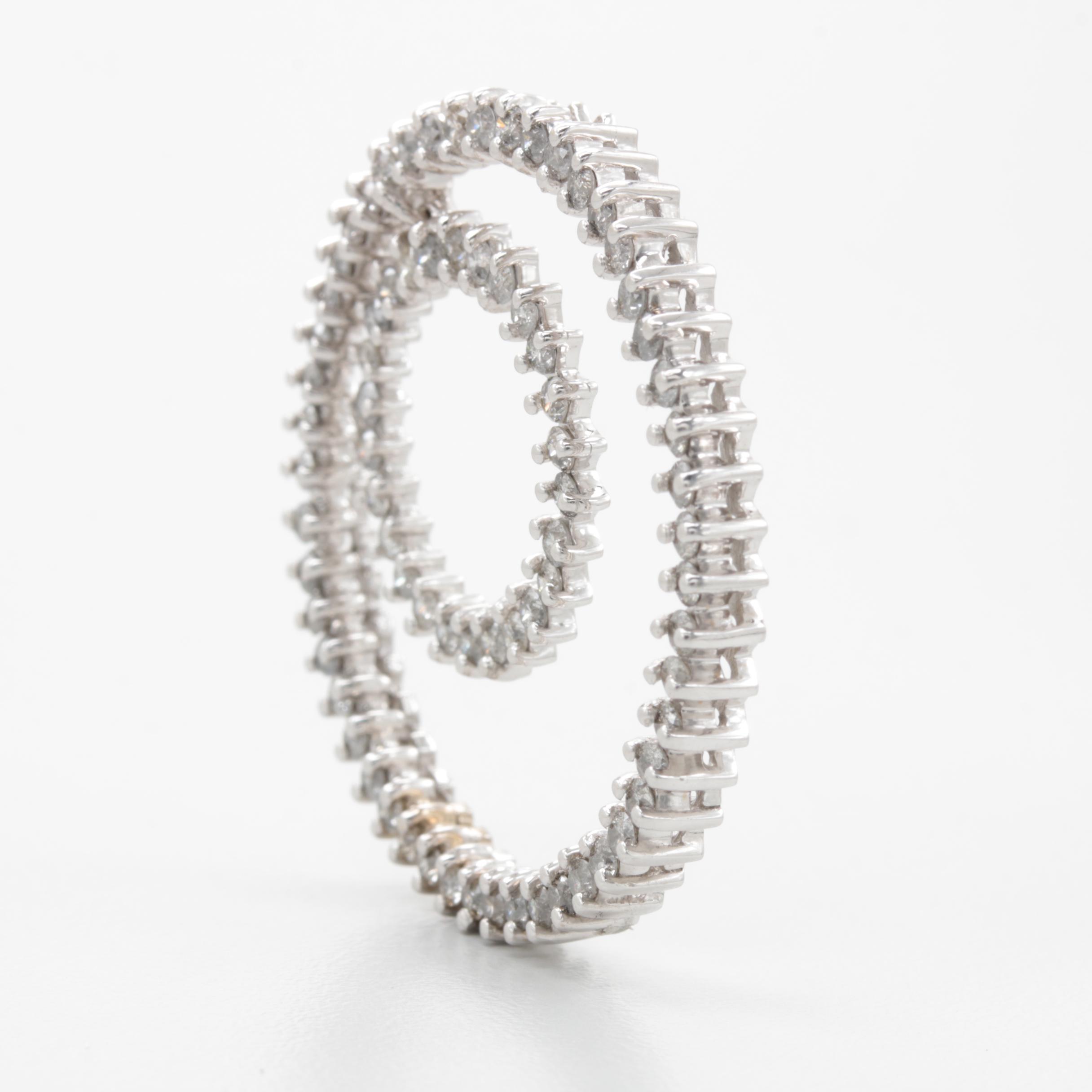 14K White Gold 1.98 CTW Diamond Pendant