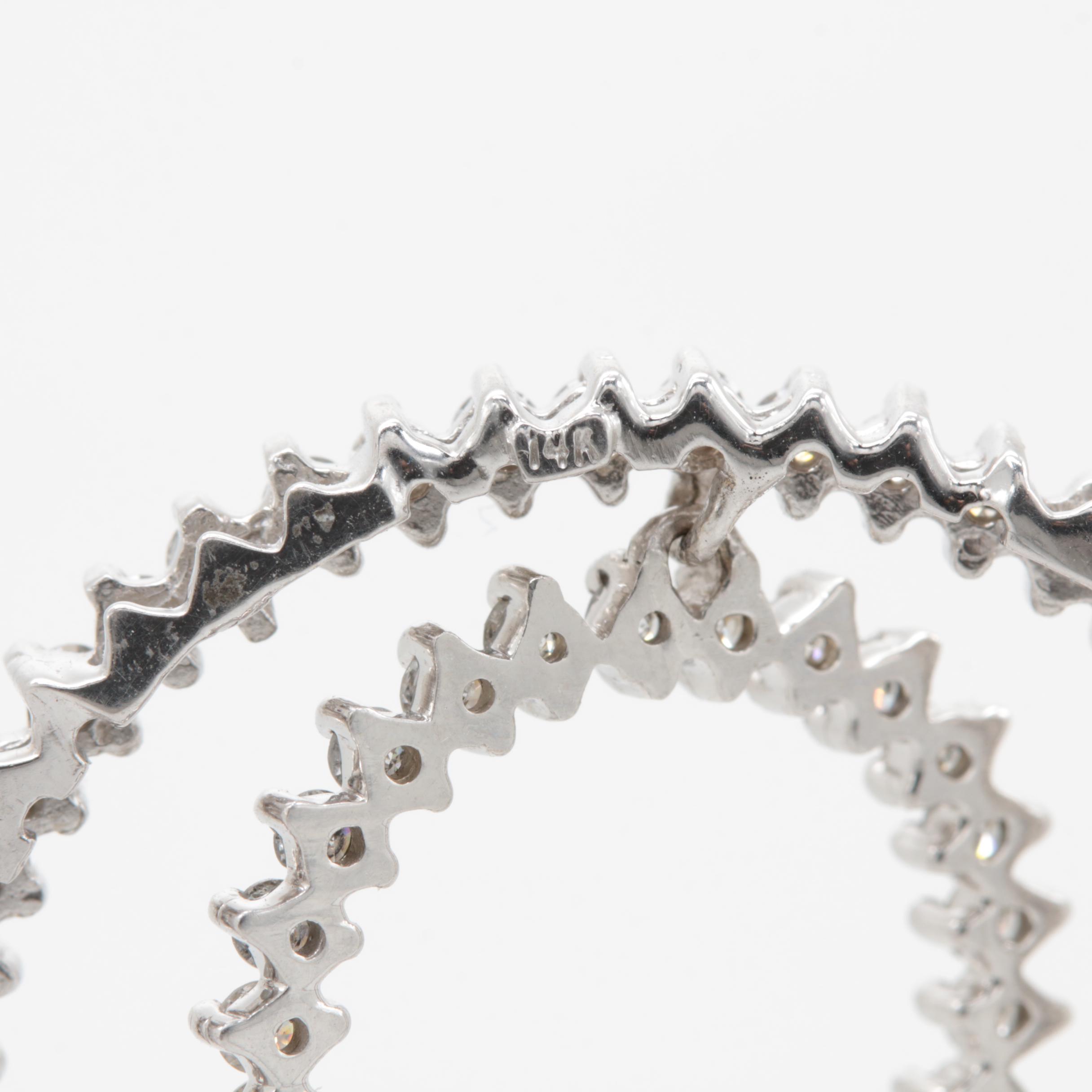 14K White Gold 1.98 CTW Diamond Pendant