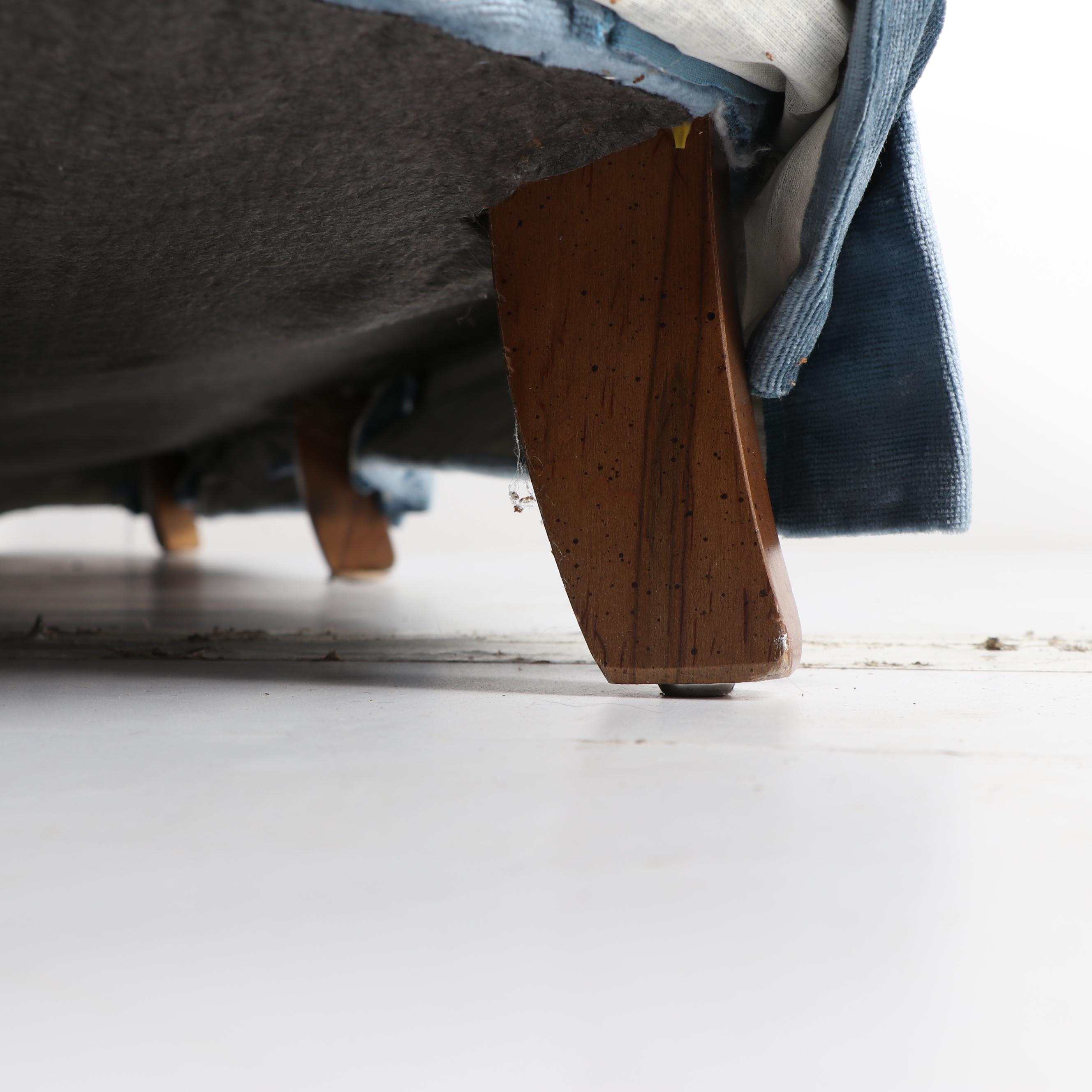 Vintage Mid-Century Blue Upholstered Sofa by Drexel
