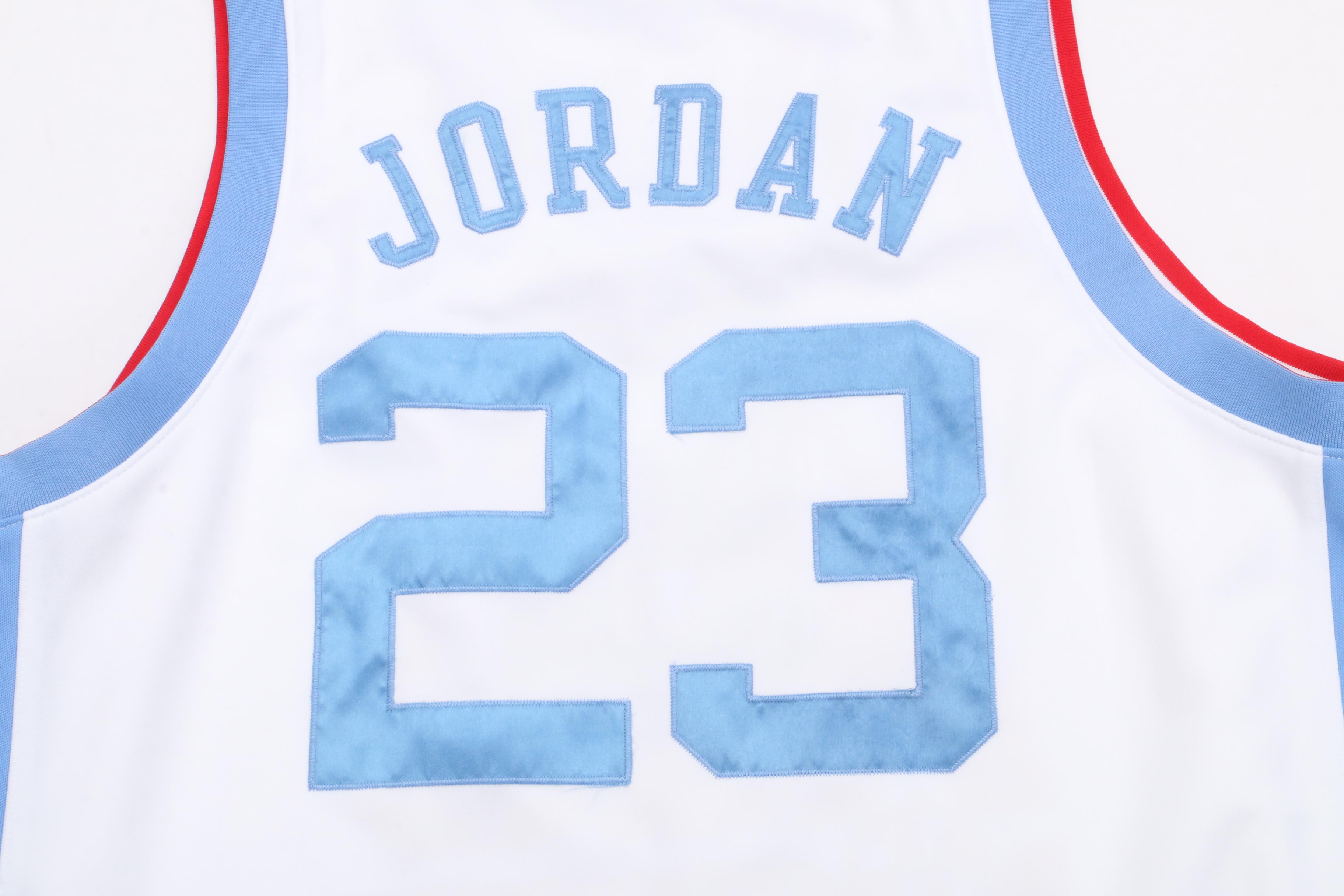 Six NBA and NCAA Basketball Jerseys Including North Carolina Michael Jordan
