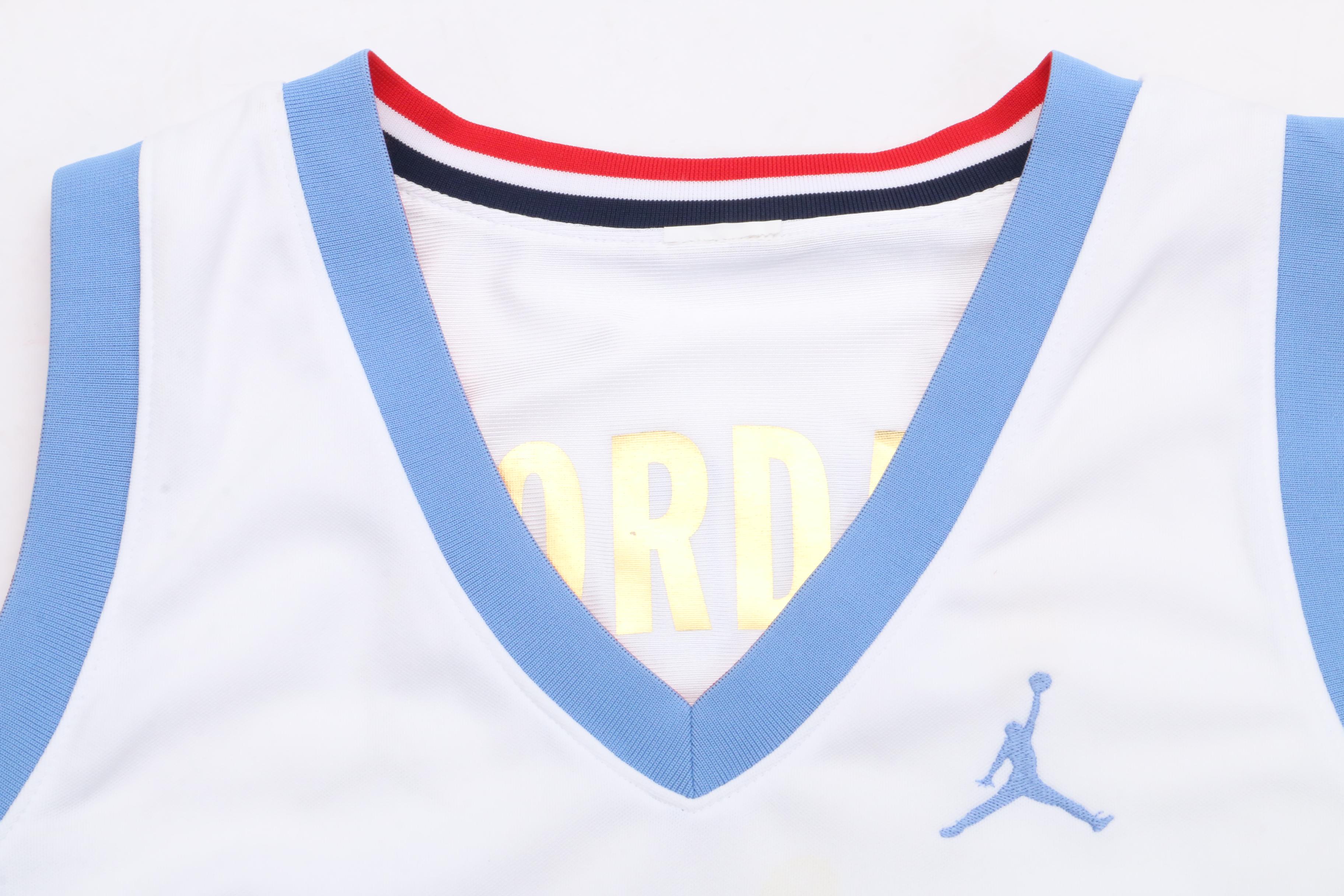 Six NBA and NCAA Basketball Jerseys Including North Carolina Michael Jordan