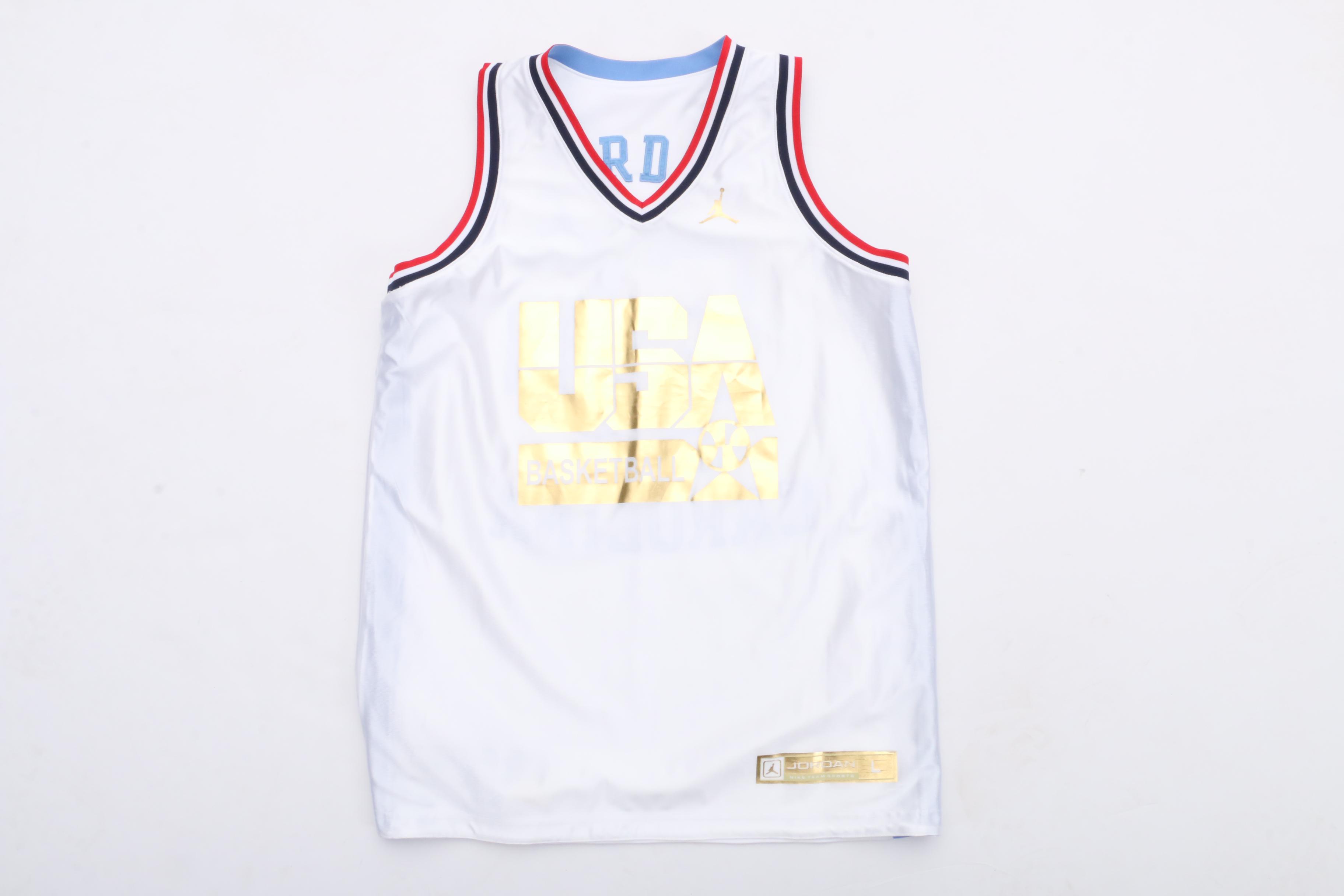 Six NBA and NCAA Basketball Jerseys Including North Carolina Michael Jordan