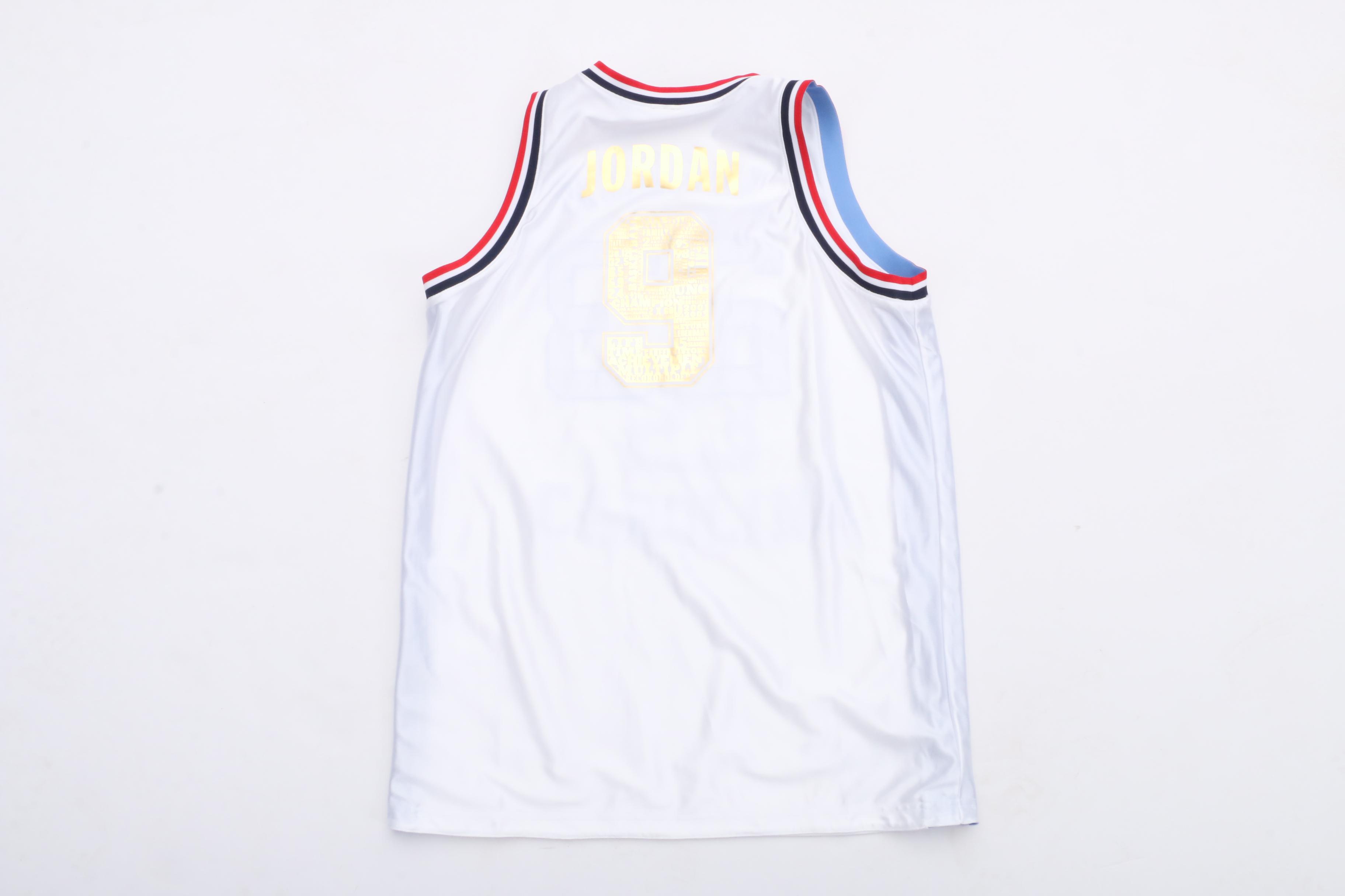 Six NBA and NCAA Basketball Jerseys Including North Carolina Michael Jordan
