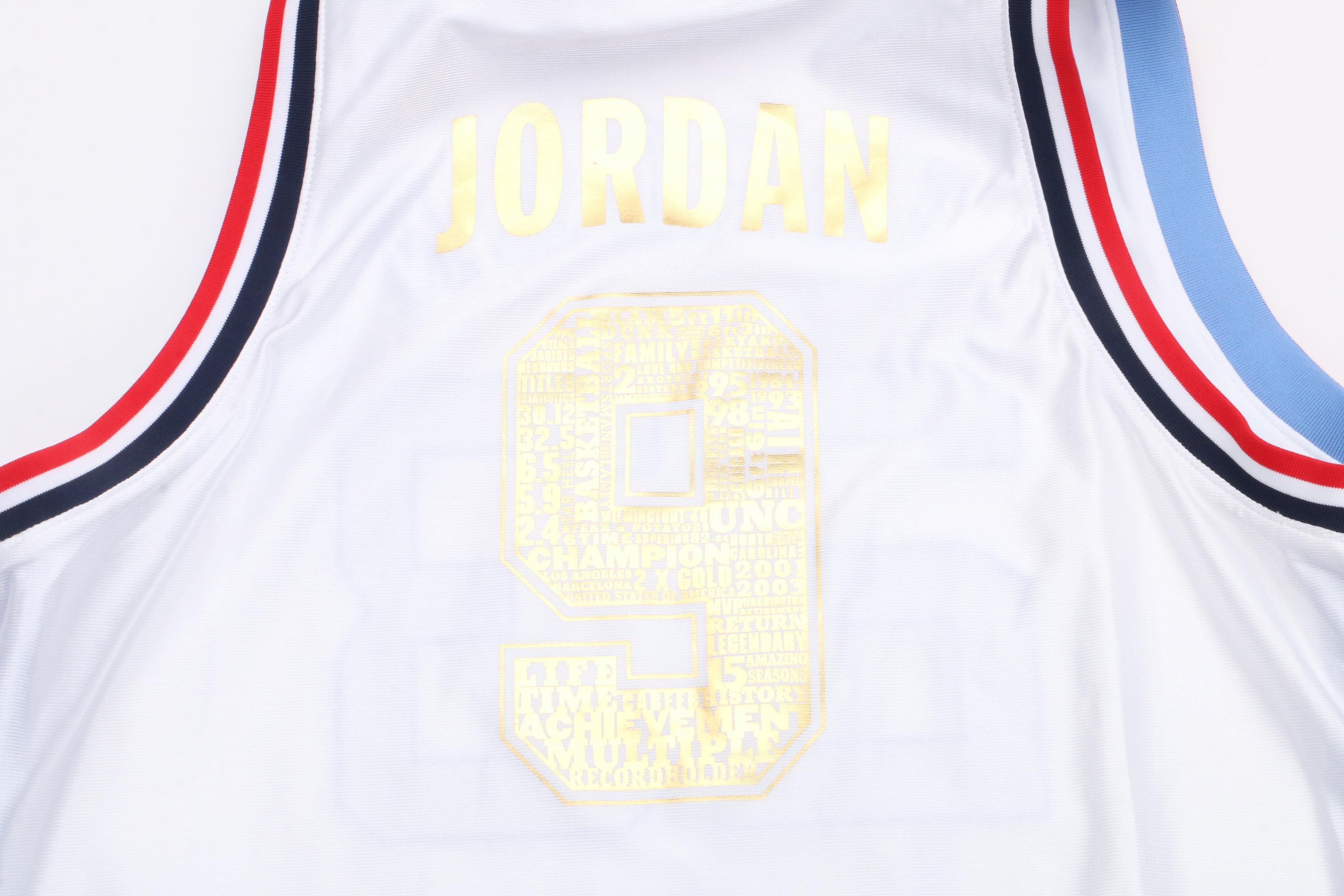 Six NBA and NCAA Basketball Jerseys Including North Carolina Michael Jordan