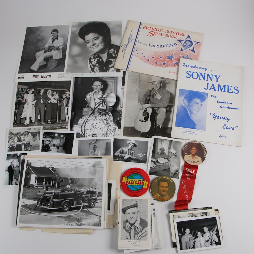 Vintage Country & Western Music Memorabilia including Sonny James