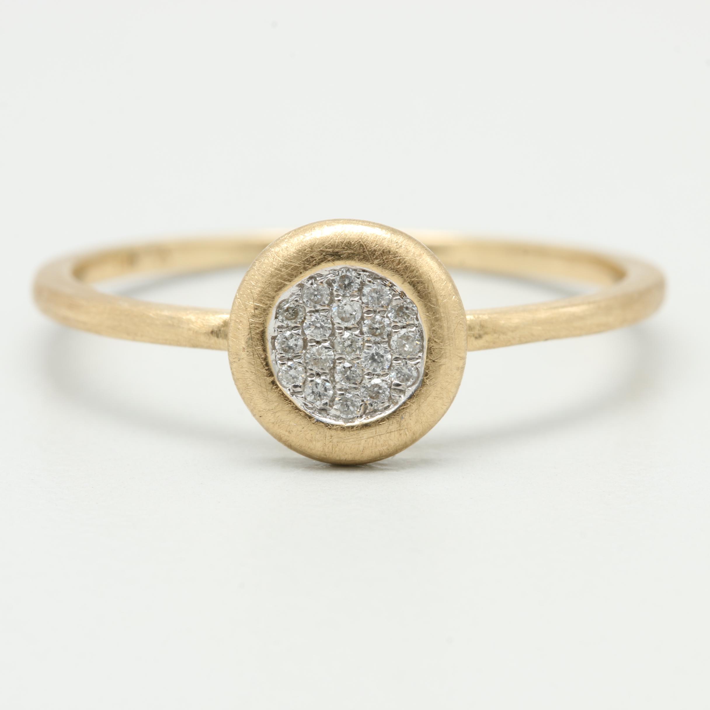 14K Yellow Gold Diamond Ring