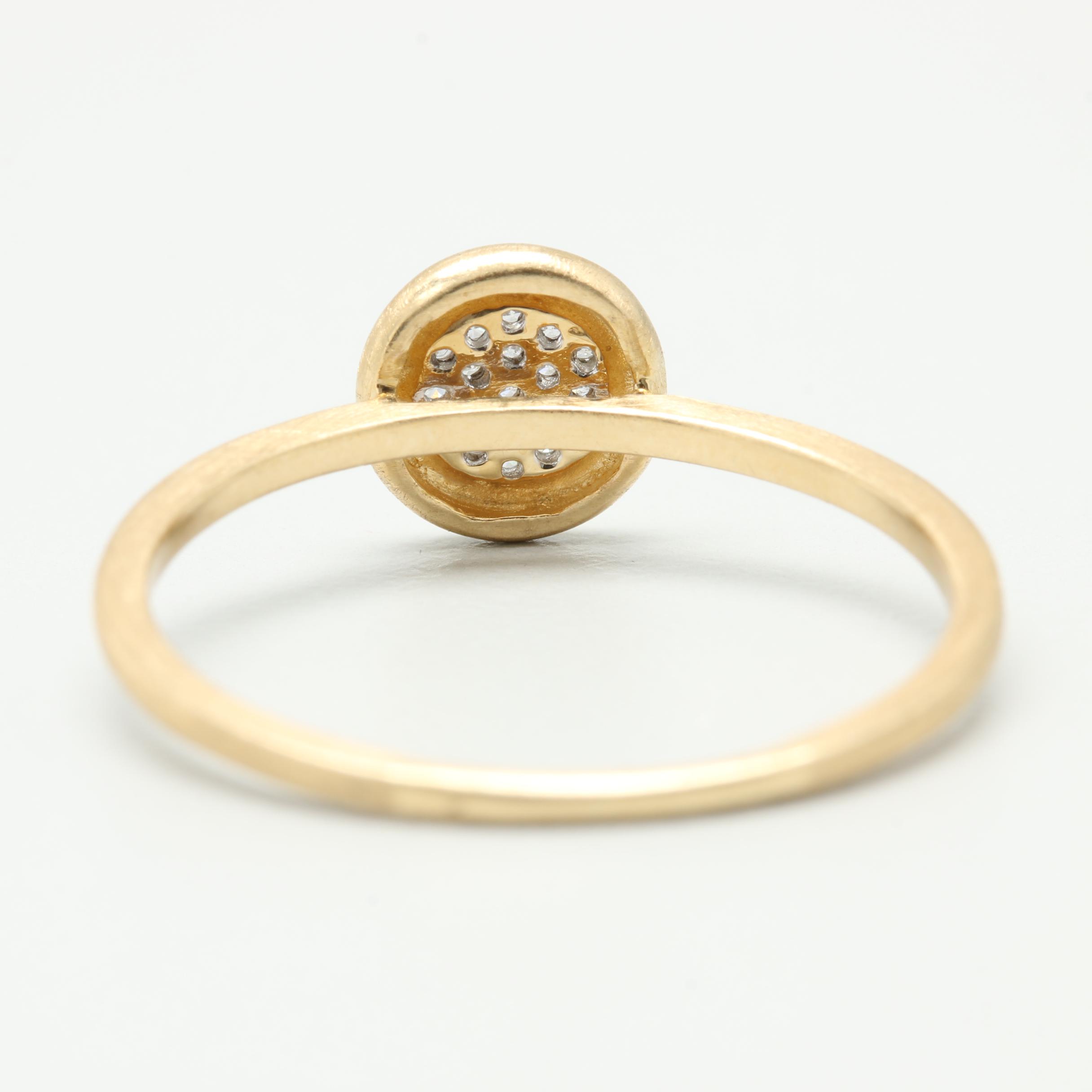 14K Yellow Gold Diamond Ring