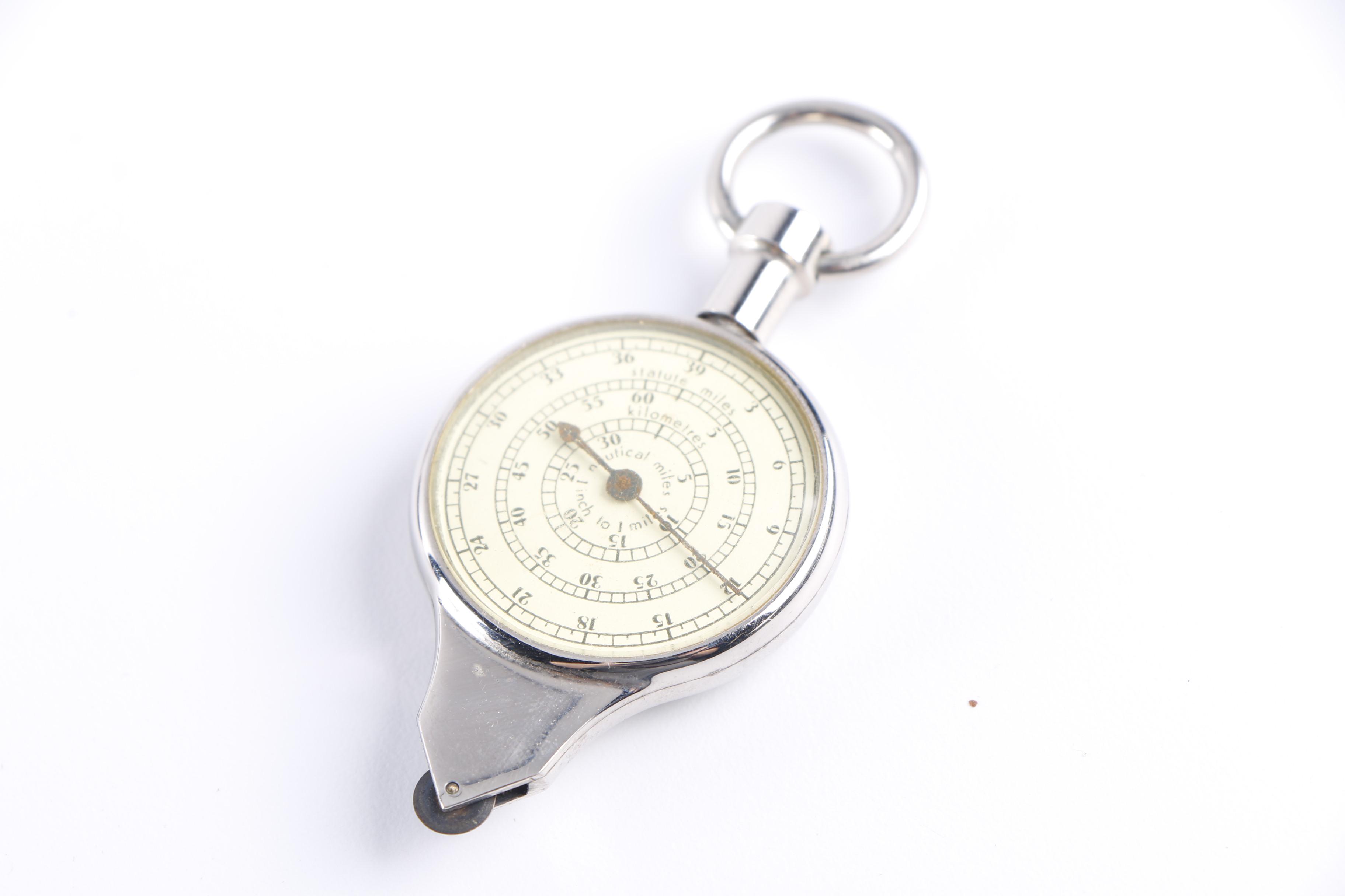 Vintage German Opisometer Map Measurer with Gold-Filled Spectacles