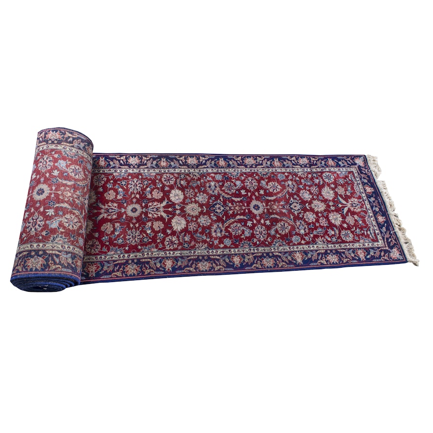 Hand-Knotted Indo-Persian Wool Palace Sized Runner