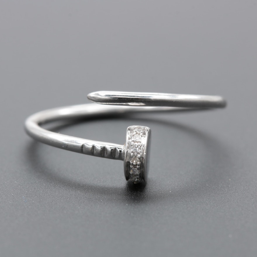 14K White Gold Diamond Ring