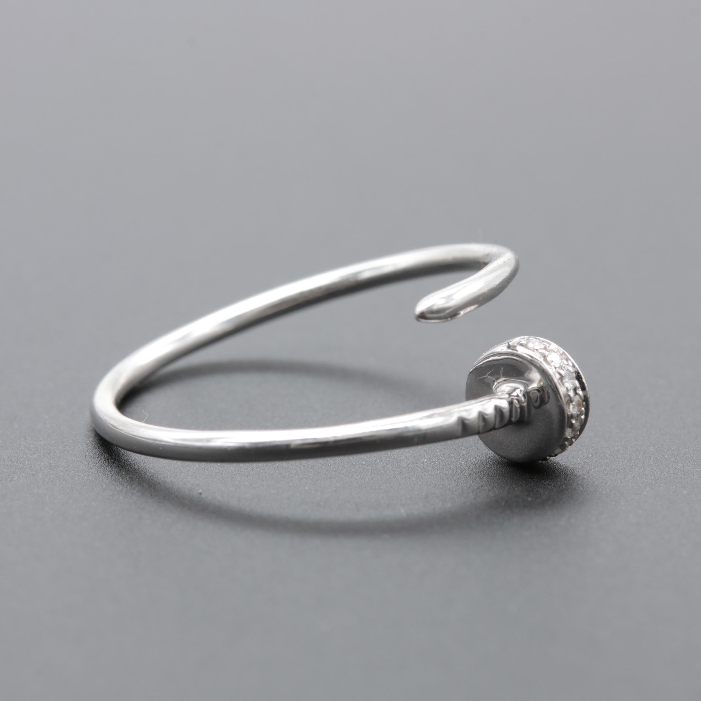 14K White Gold Diamond Ring