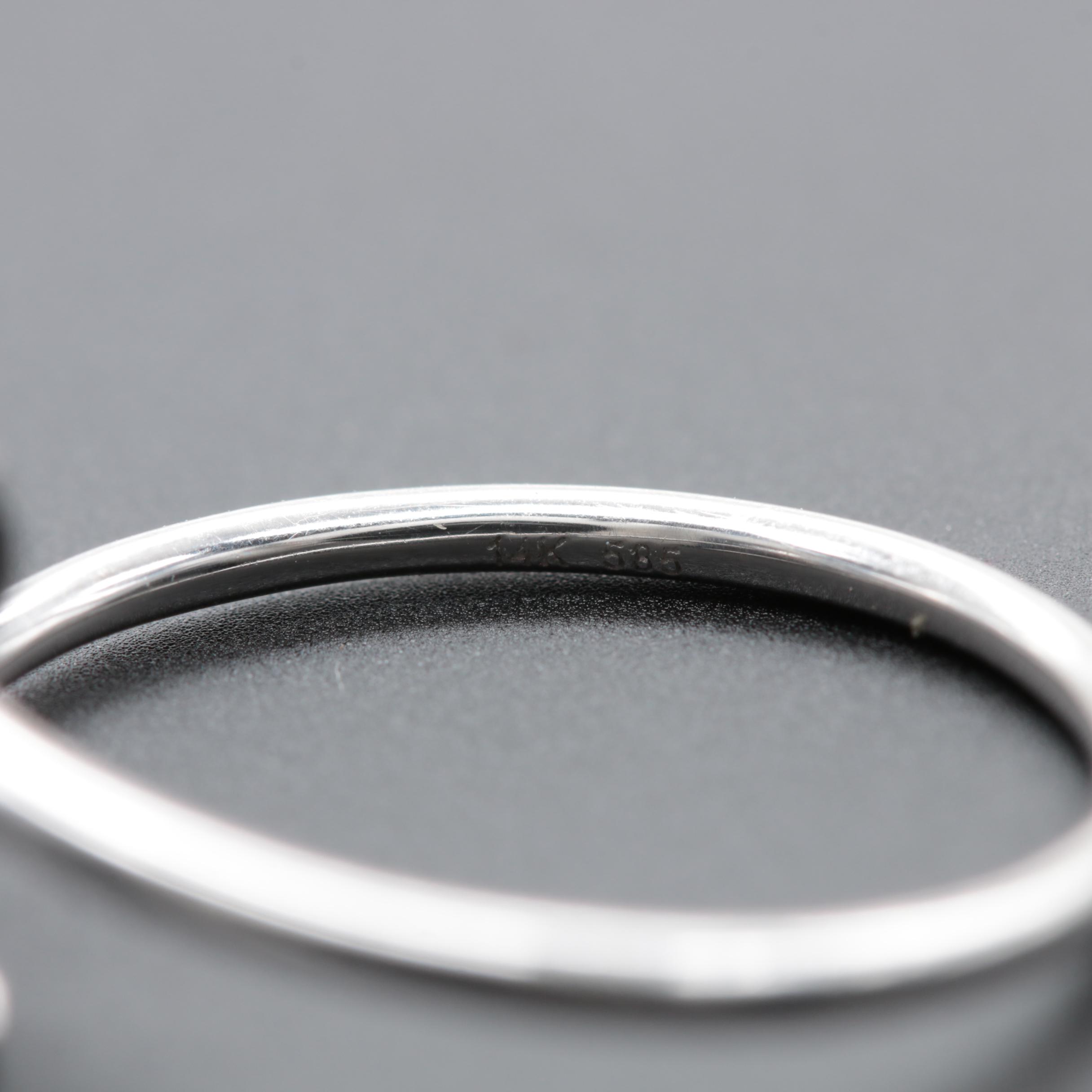 14K White Gold Diamond Ring