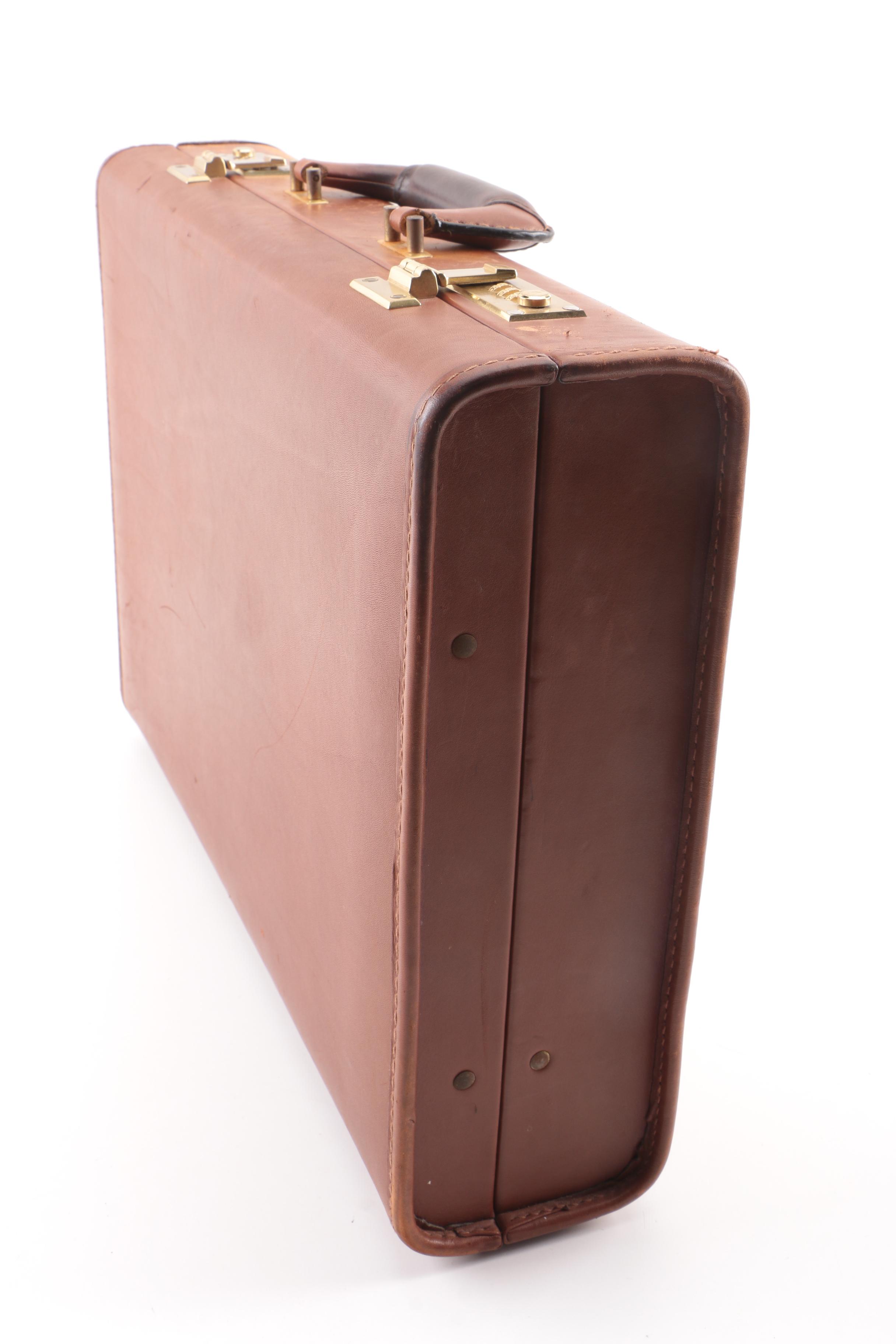 1997 Vintage Coach Brown Leather Briefcase