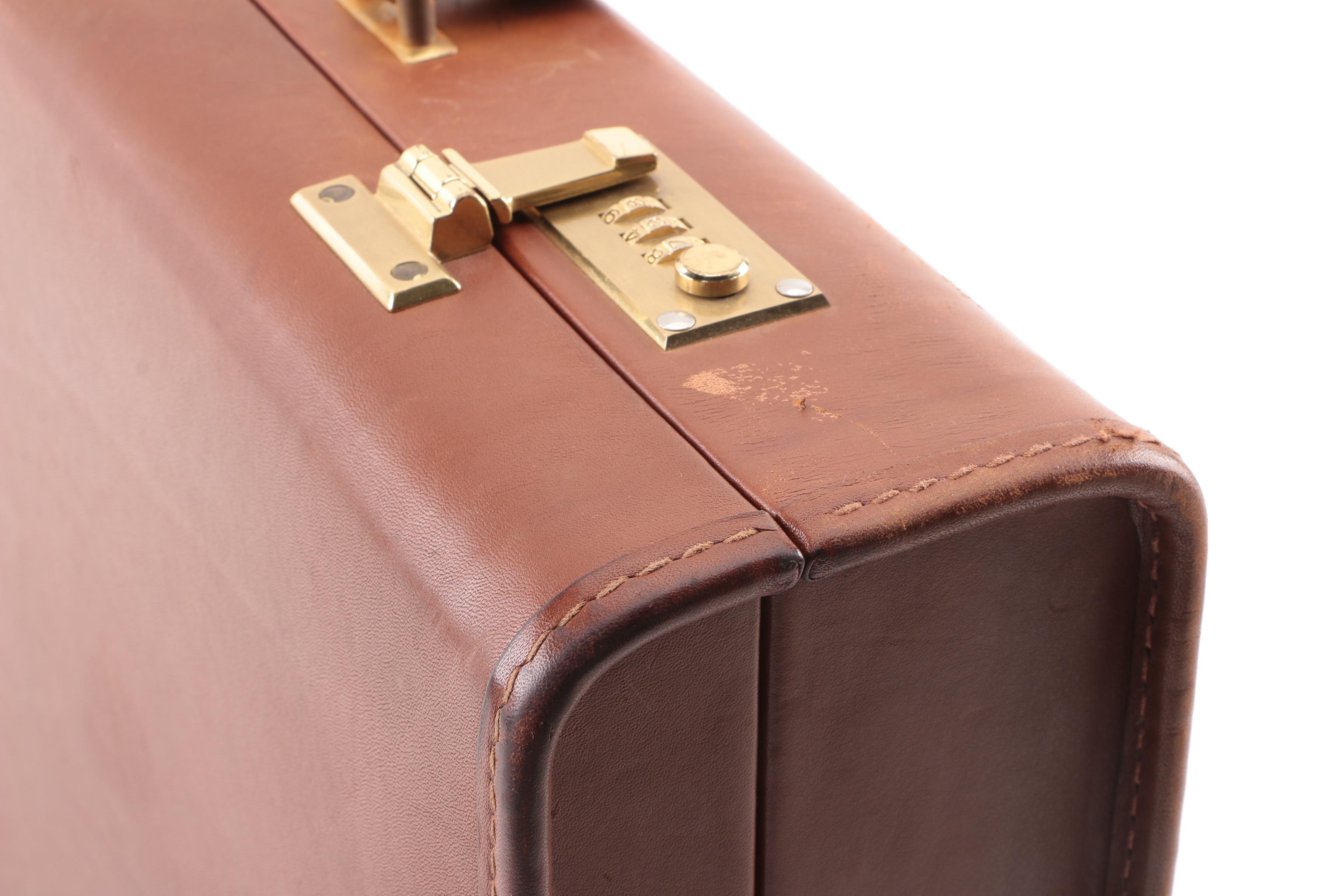 1997 Vintage Coach Brown Leather Briefcase