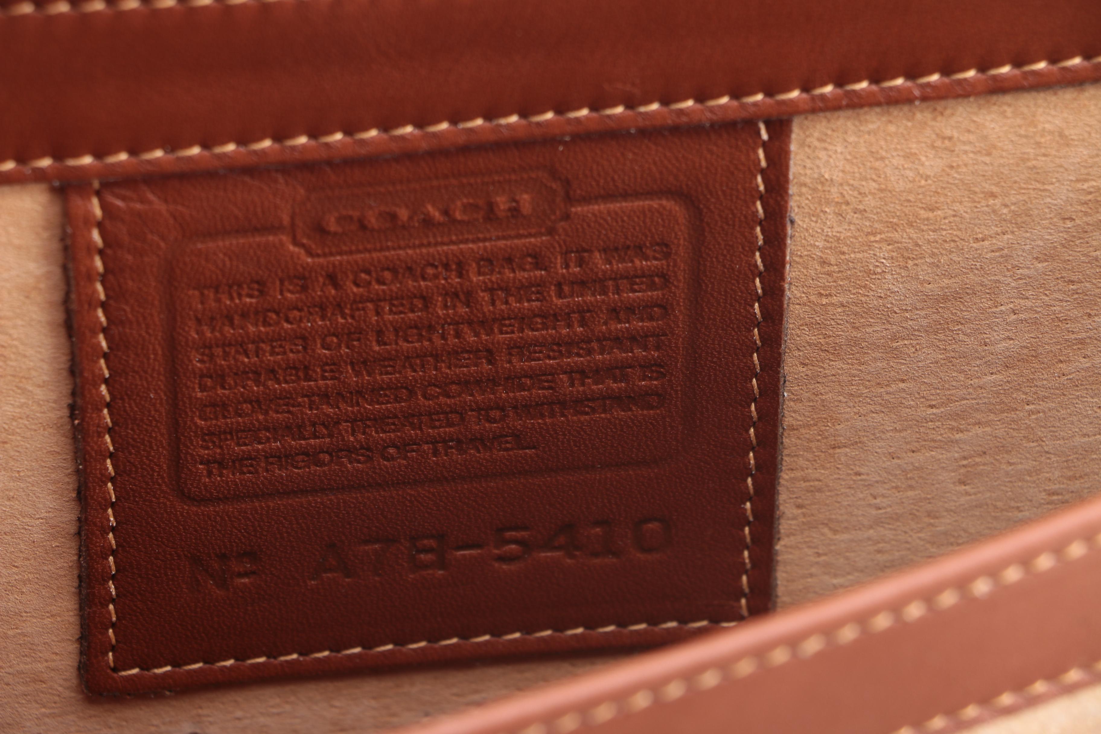 1997 Vintage Coach Brown Leather Briefcase