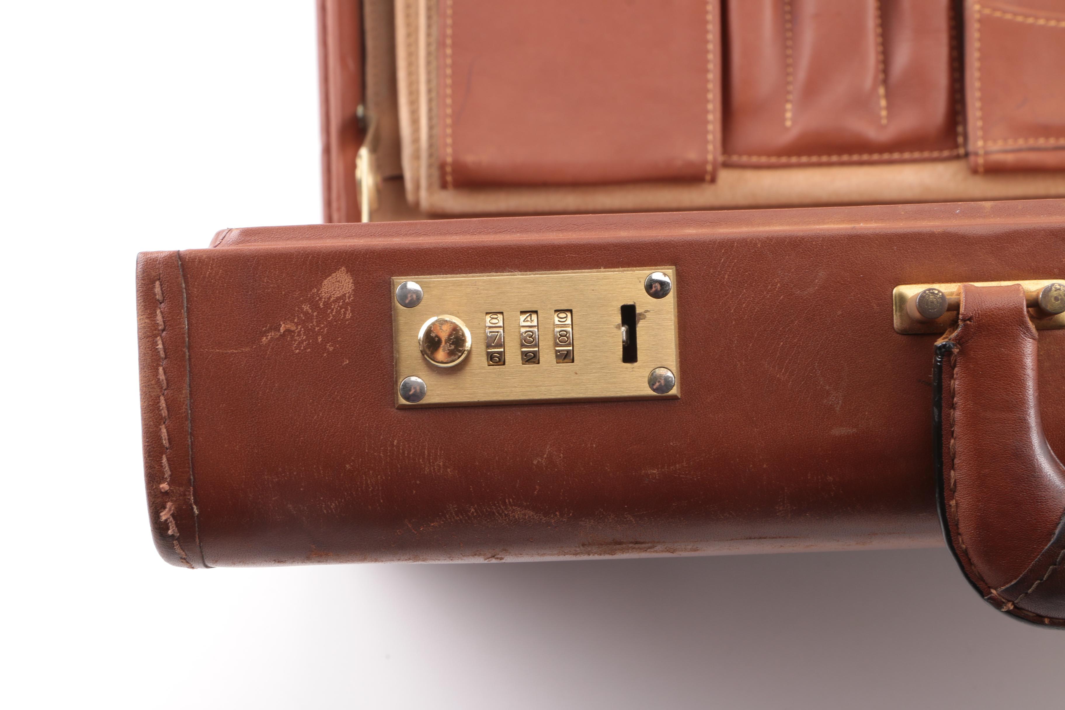 1997 Vintage Coach Brown Leather Briefcase