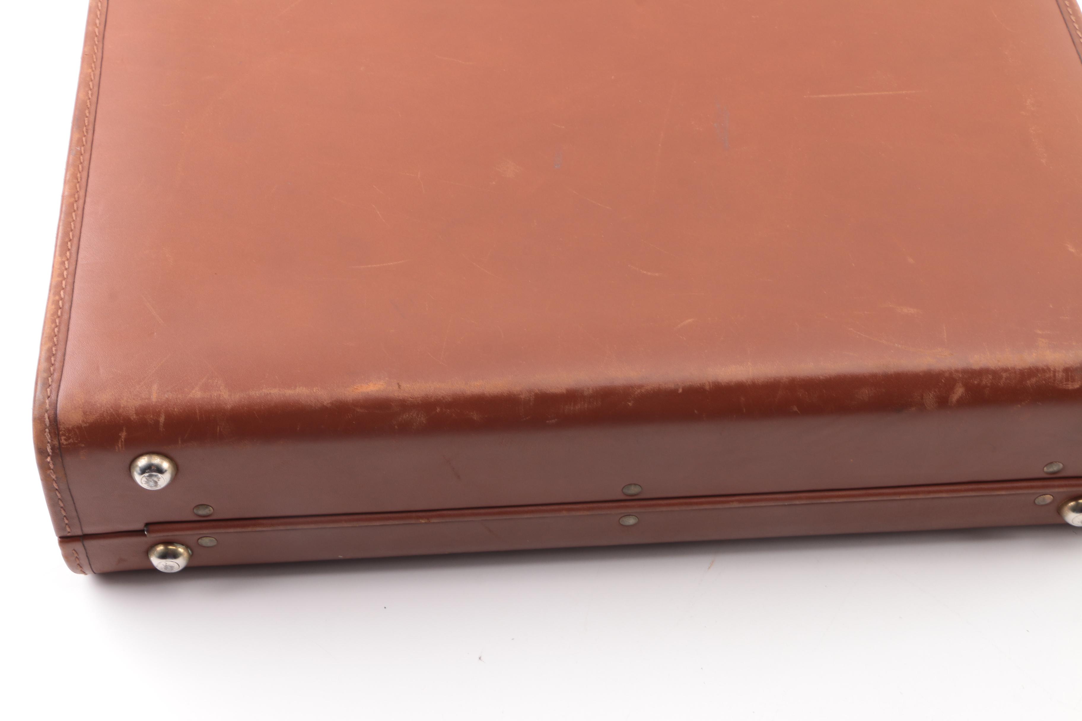 1997 Vintage Coach Brown Leather Briefcase