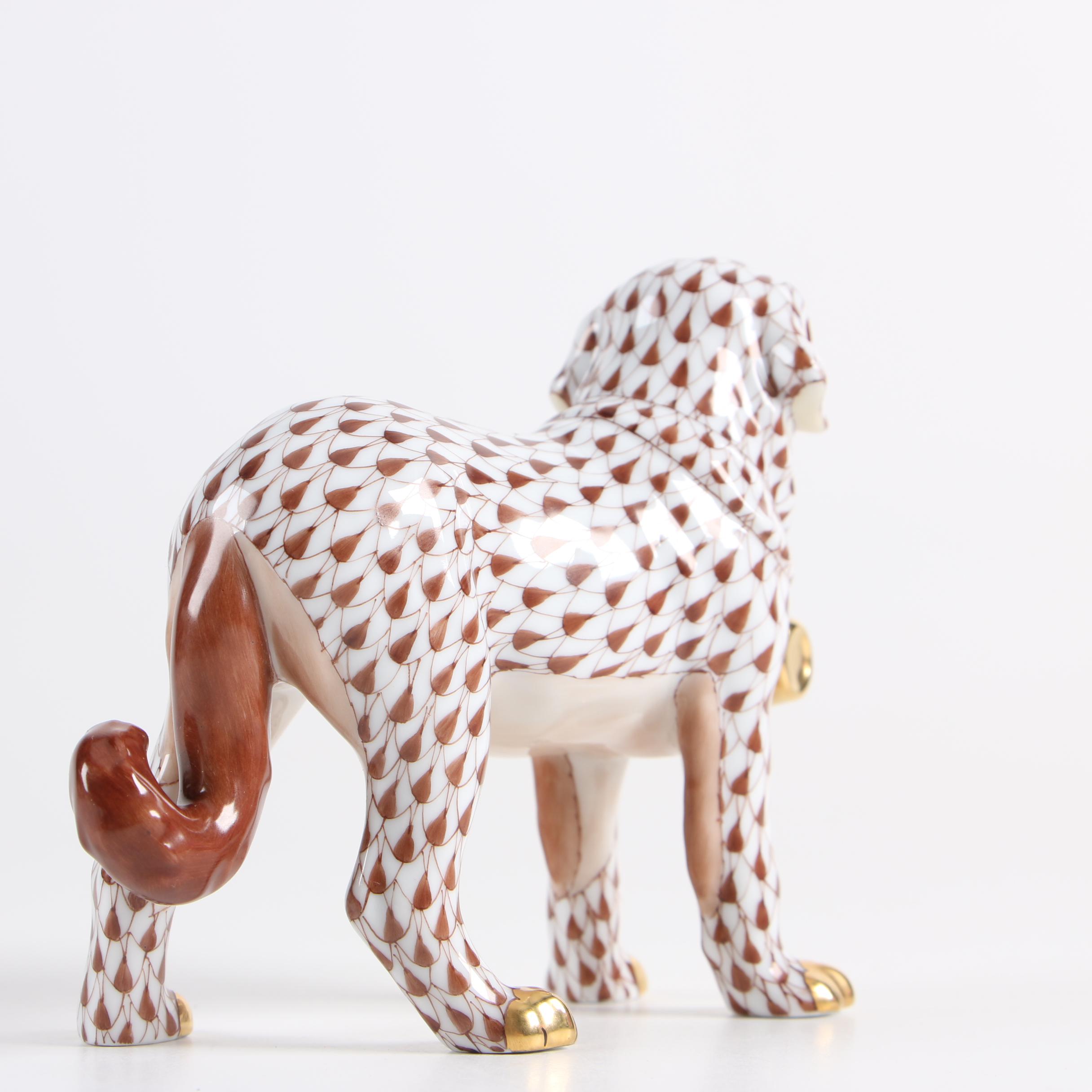 Herend Hungary "Saint Bernard" Hand-Painted Porcelain Figurine