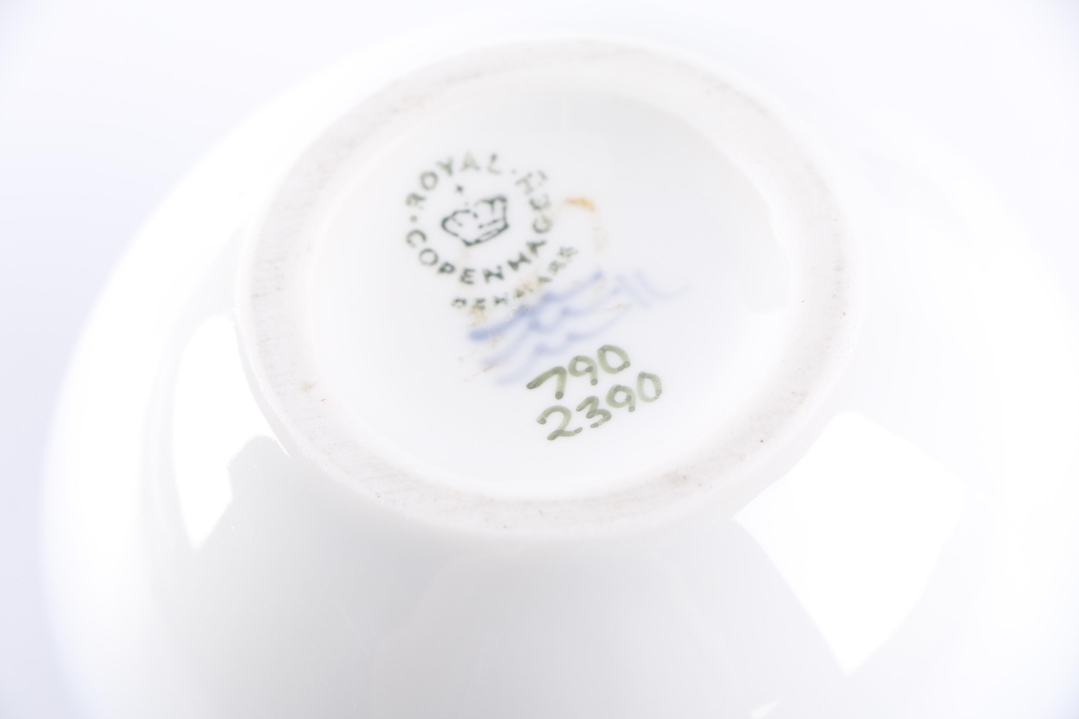 Hand-Painted Royal Copenhagen "Bindweed" Vase and Majolica Style Vase