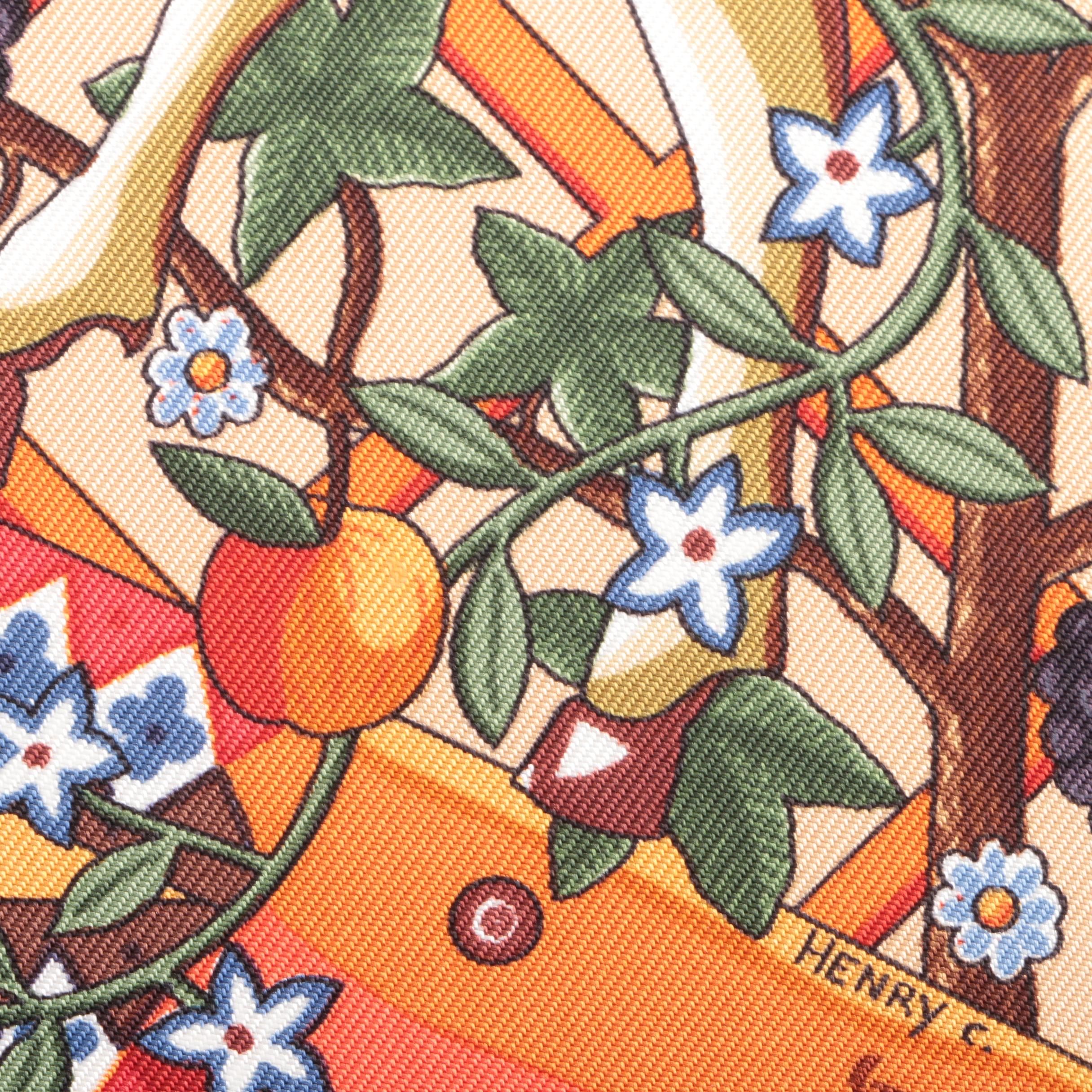 Hermès of Paris "Axis Mundi" Silk Scarf