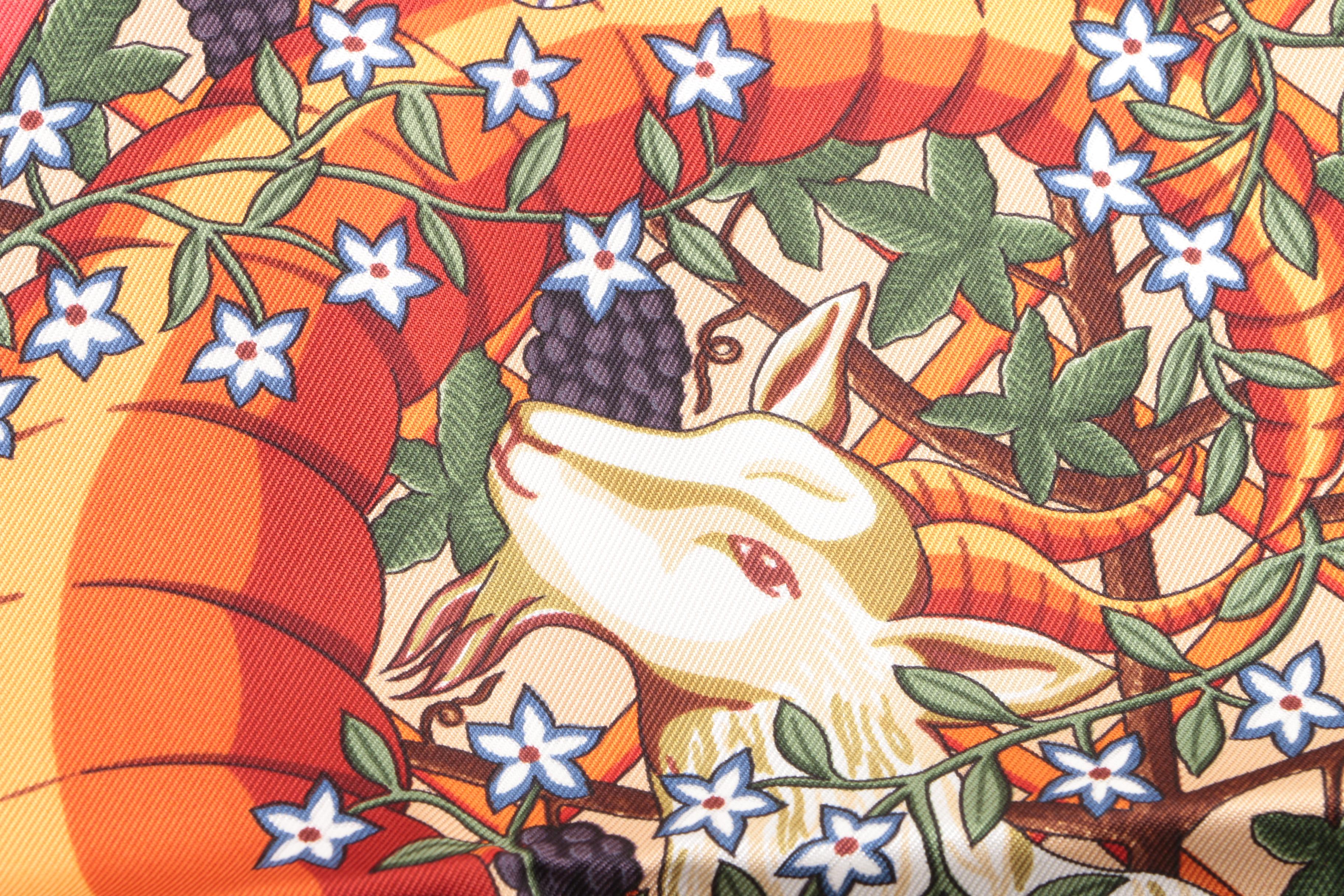 Hermès of Paris "Axis Mundi" Silk Scarf