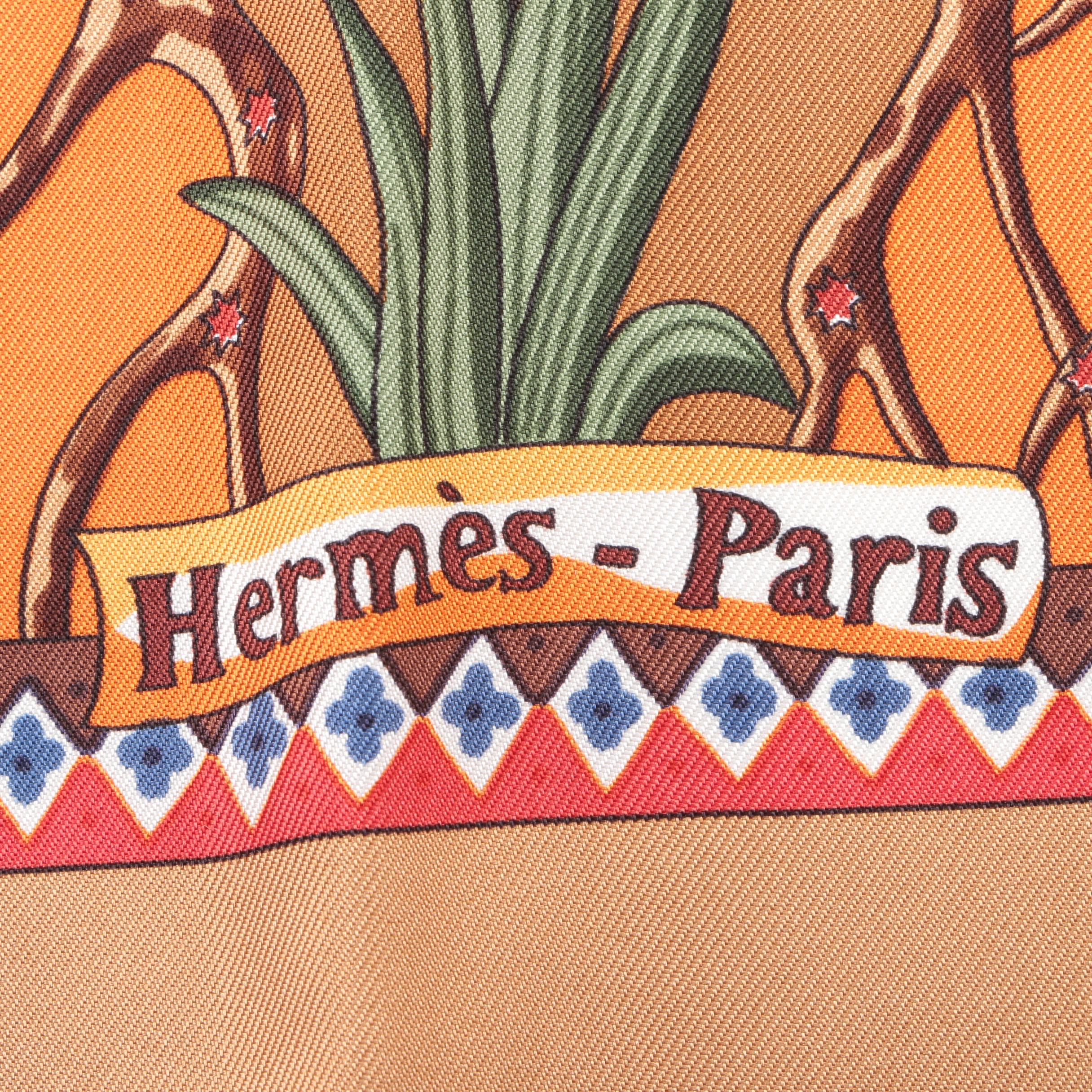 Hermès of Paris "Axis Mundi" Silk Scarf