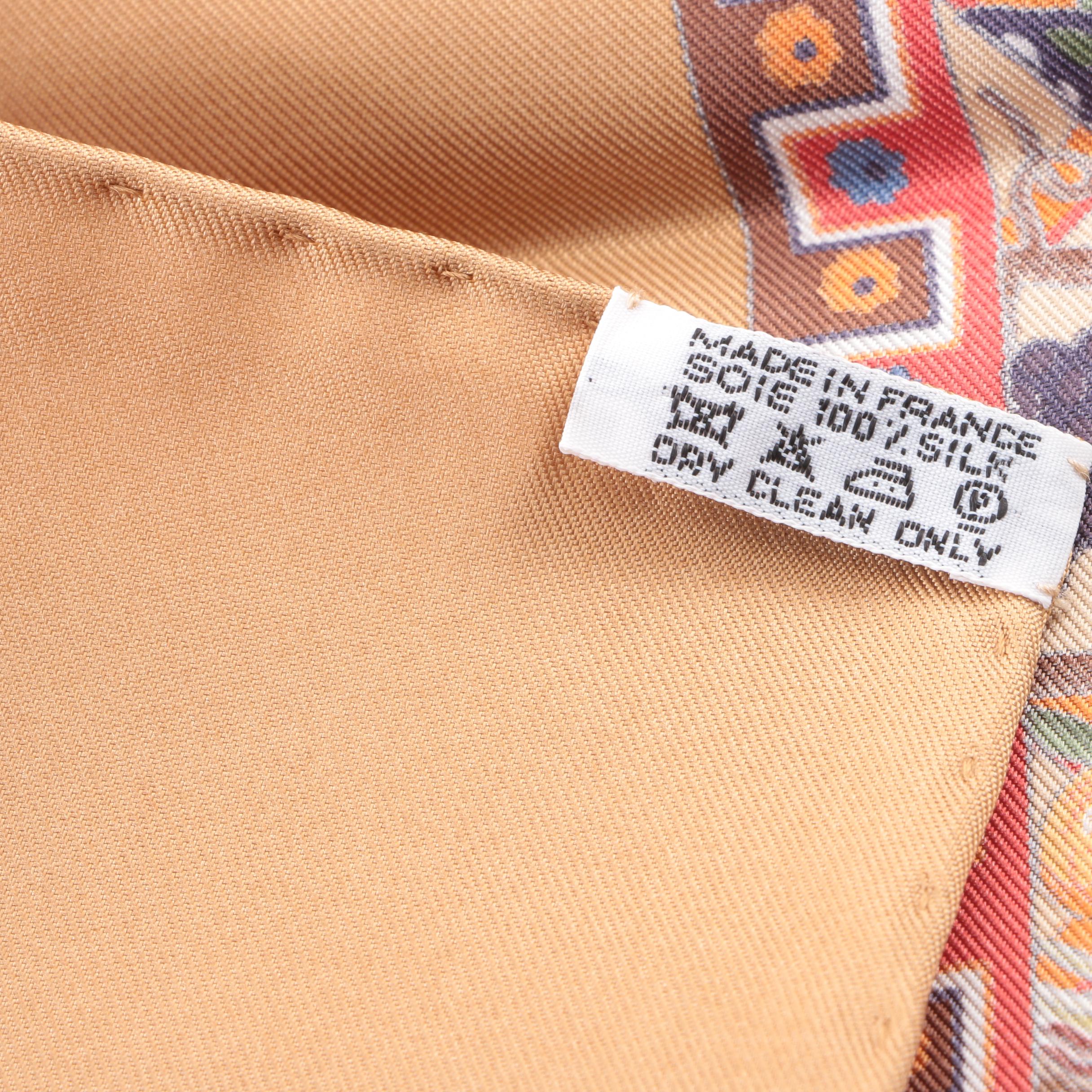 Hermès of Paris "Axis Mundi" Silk Scarf