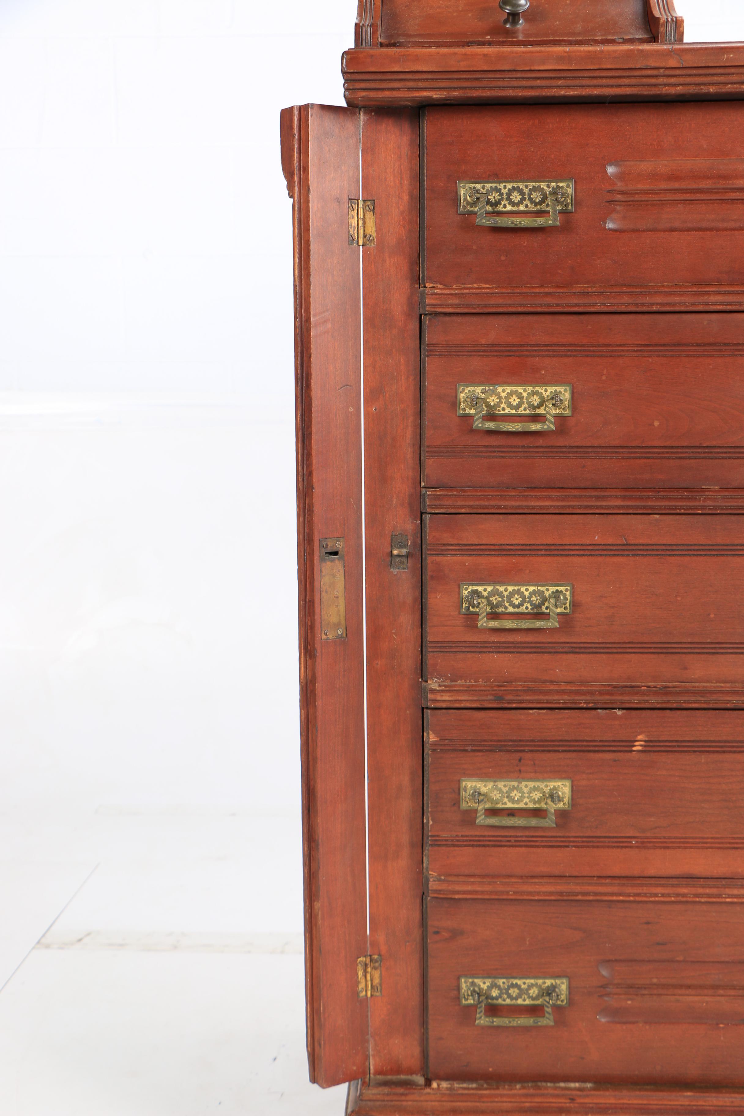 Eastlake Lockside Dresser with Hatbox Cabinet