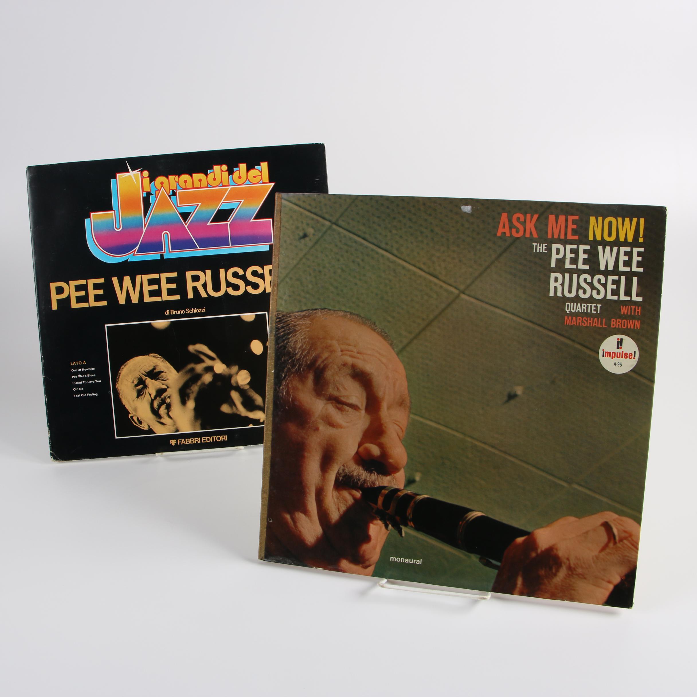 Pee Wee Russell Vintage Jazz Records "Ask Me Now!" and "I Grandi Del Jazz"